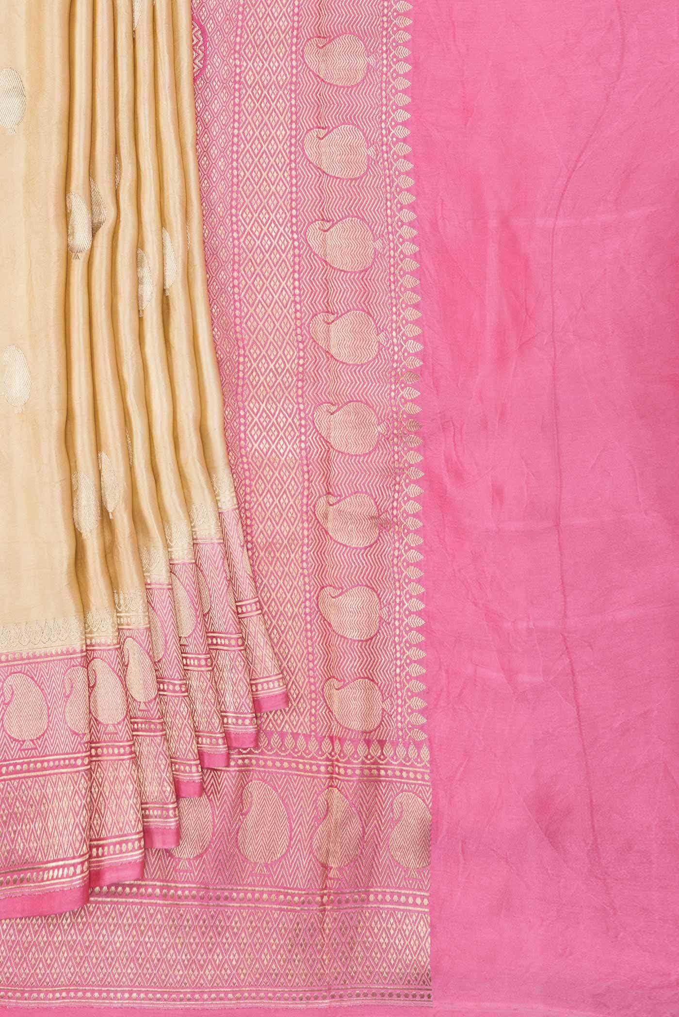 Sandal Satin Crepe Saree