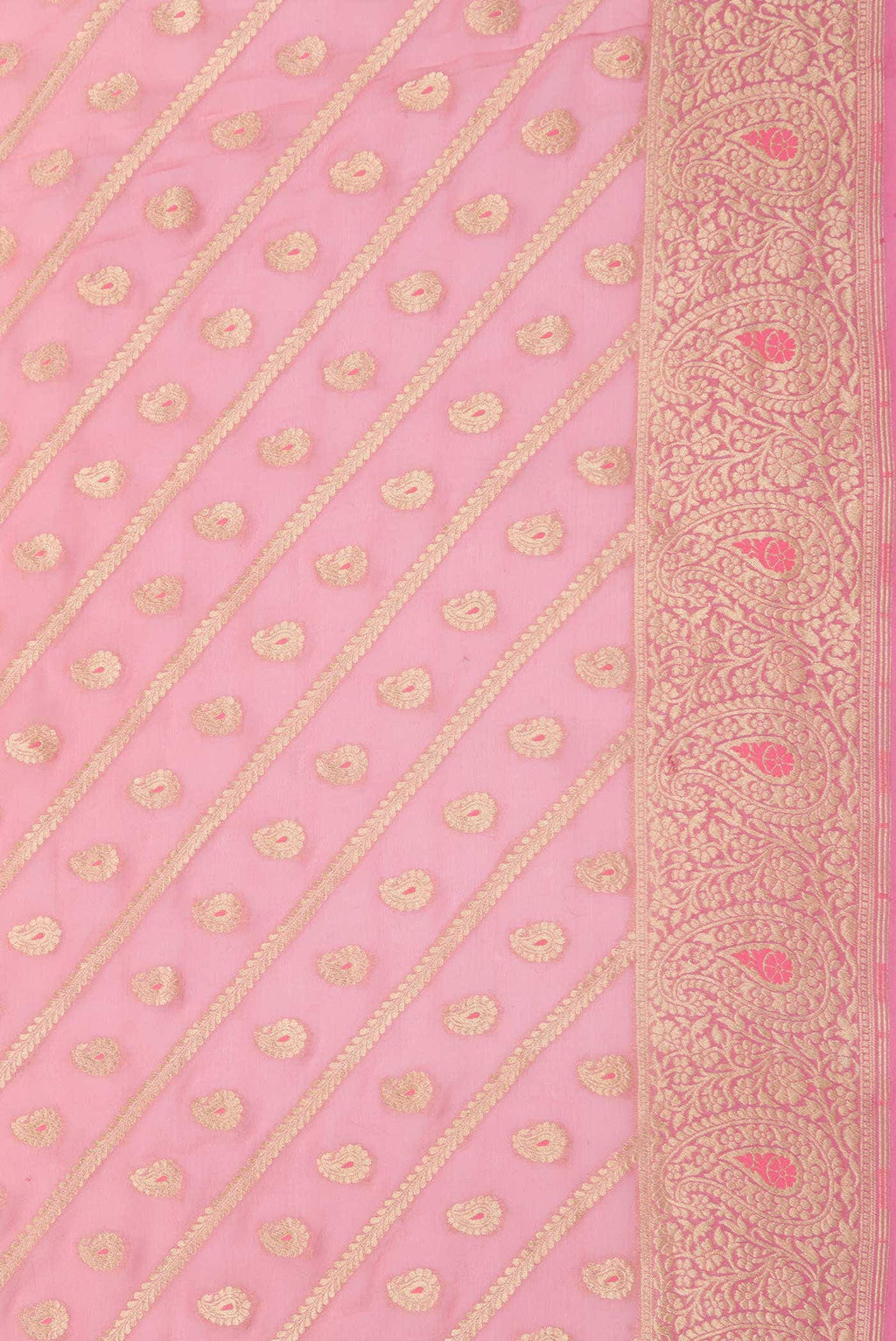 Pink Dual Tone Banarasi Georgette Saree