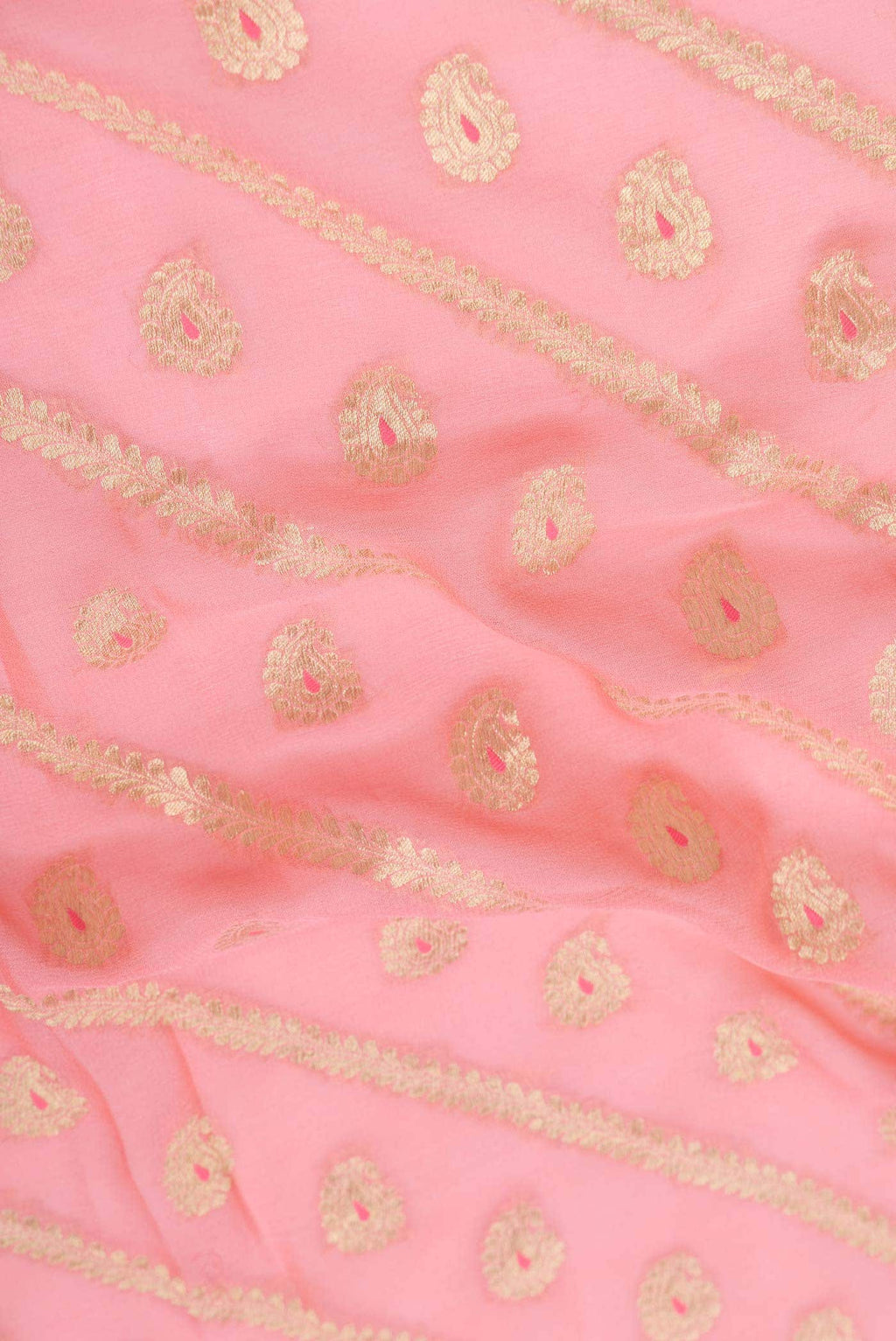 Pink Dual Tone Banarasi Georgette Saree