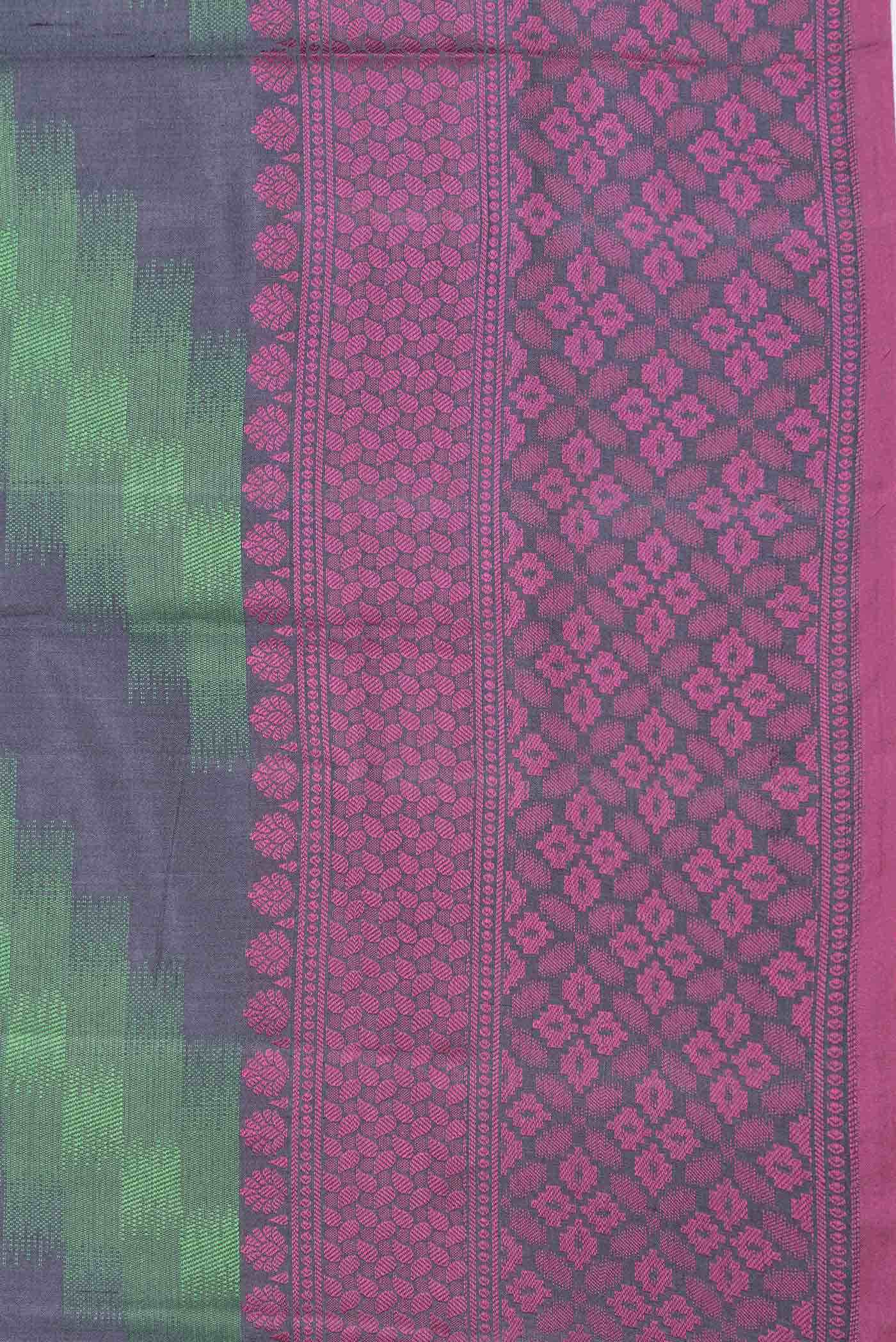 Grey Dual Tone Tussar Silk Saree