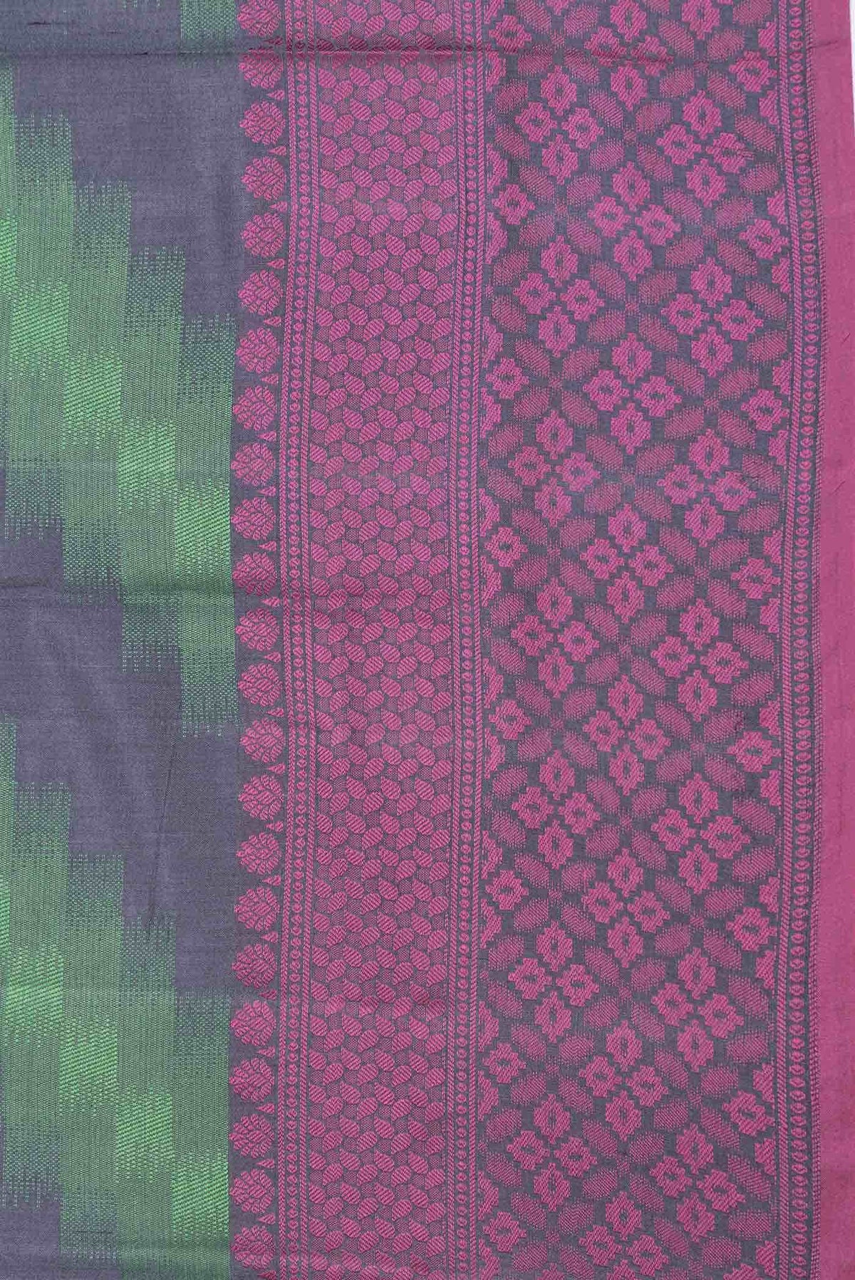 Grey Dual Tone Tussar Silk Saree