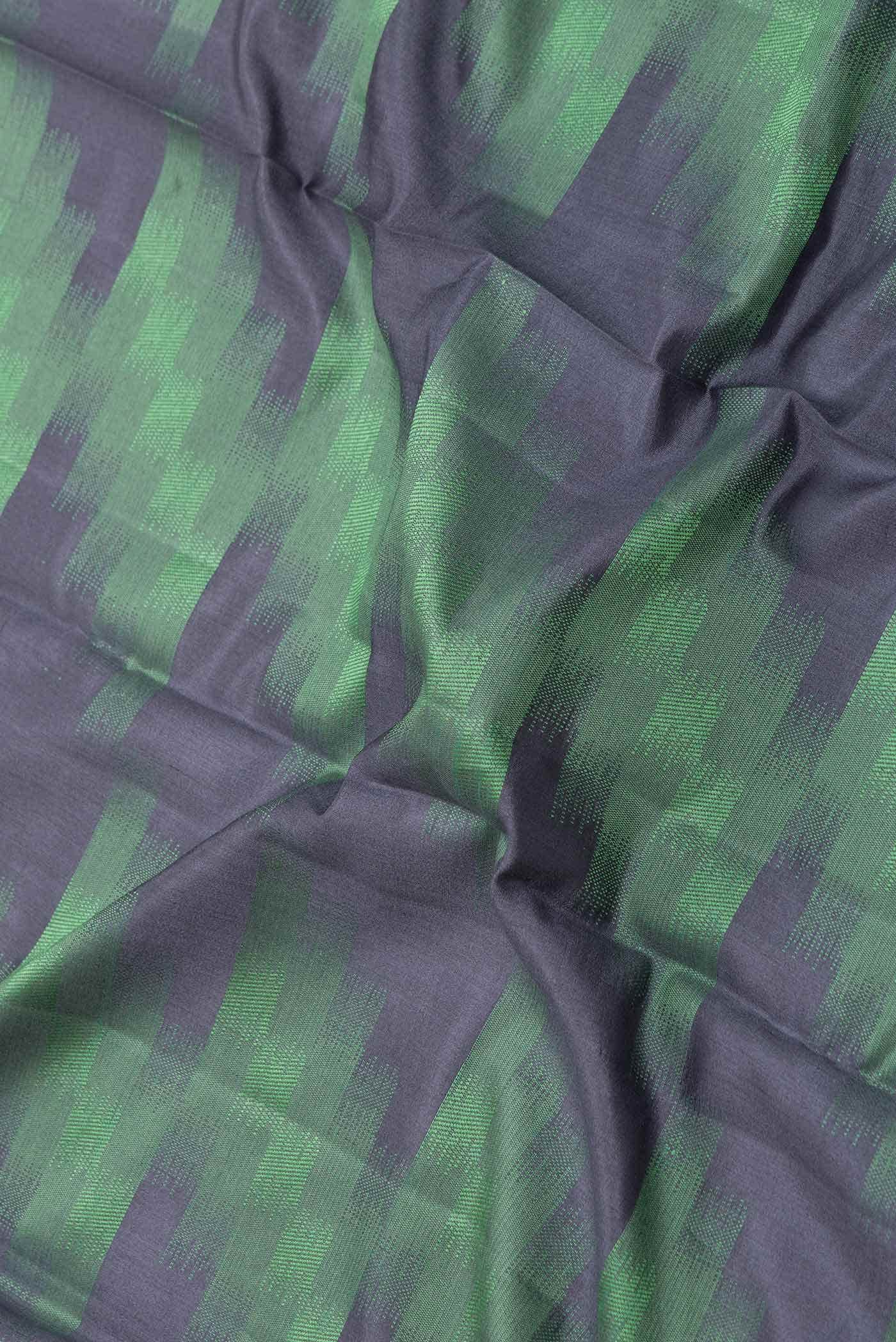 Grey Dual Tone Tussar Silk Saree