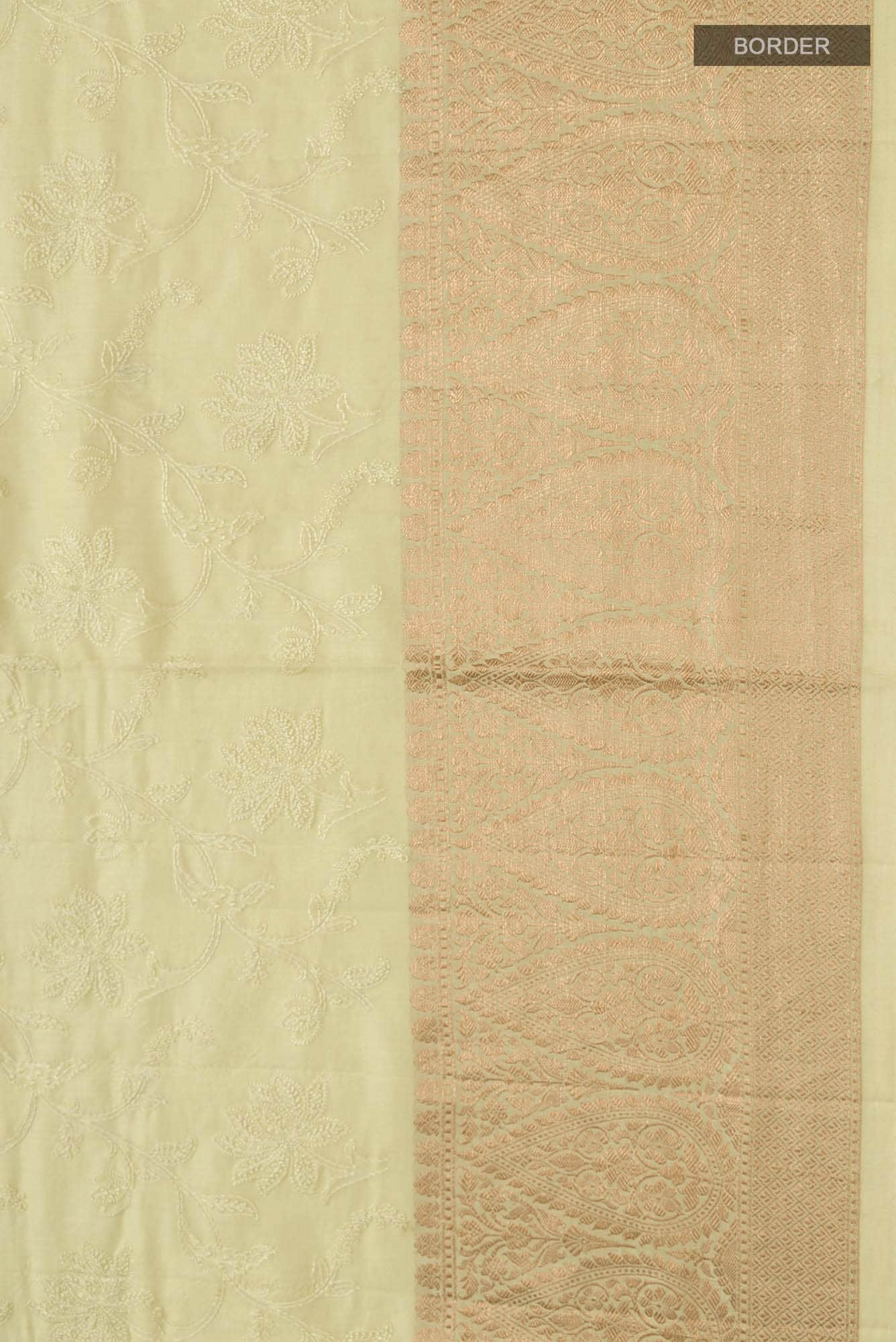 Yellow Bhagalpuri Tussar Silk Saree