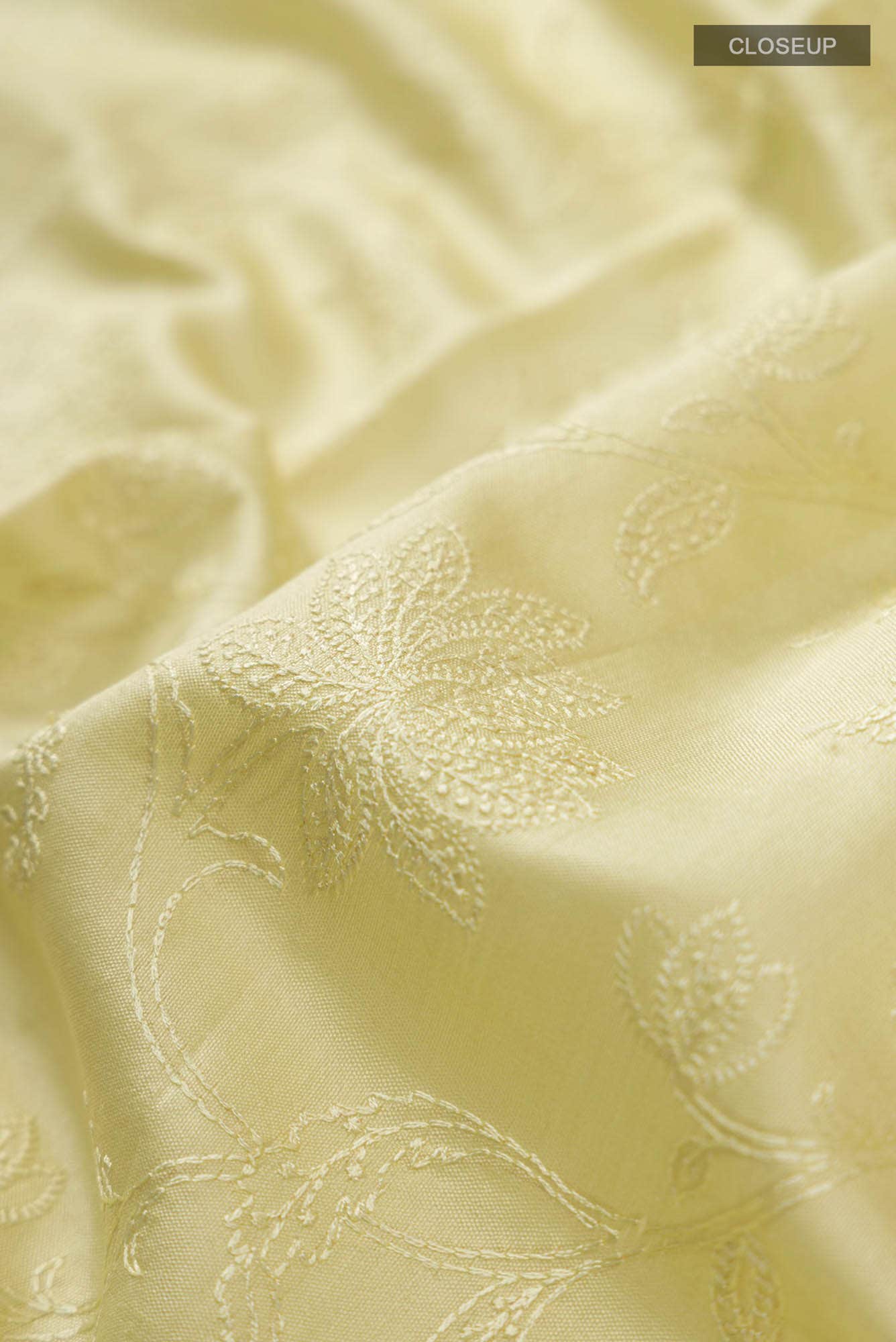 Yellow Bhagalpuri Tussar Silk Saree