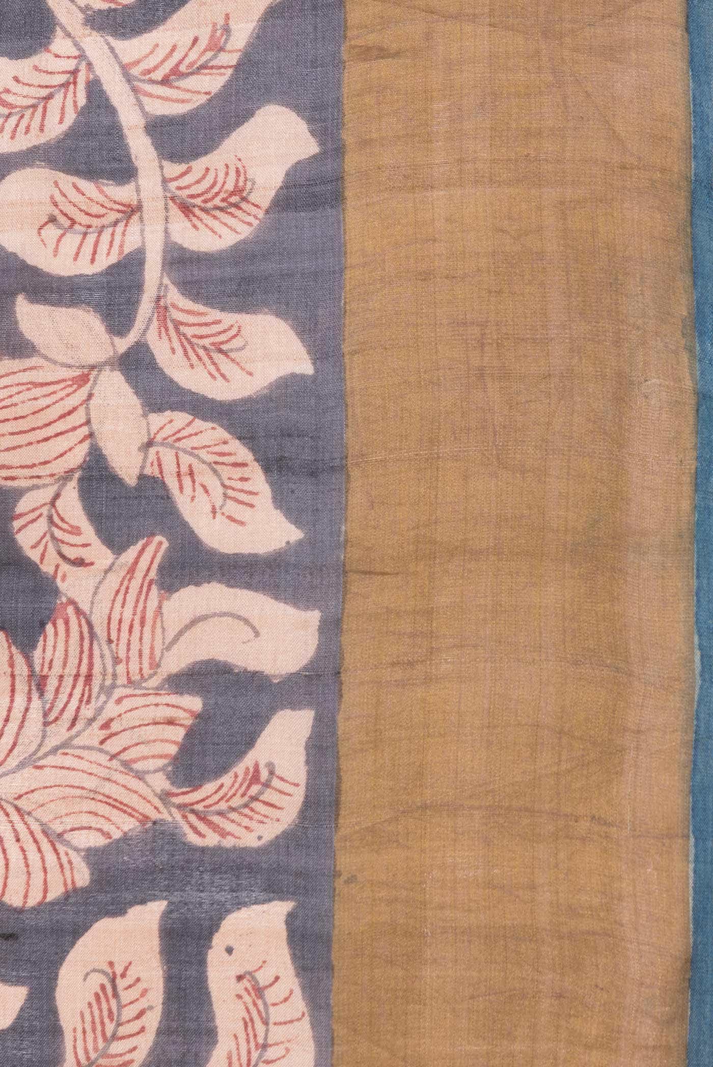 Coffee Brown Dual Tone Tussar Silk Saree