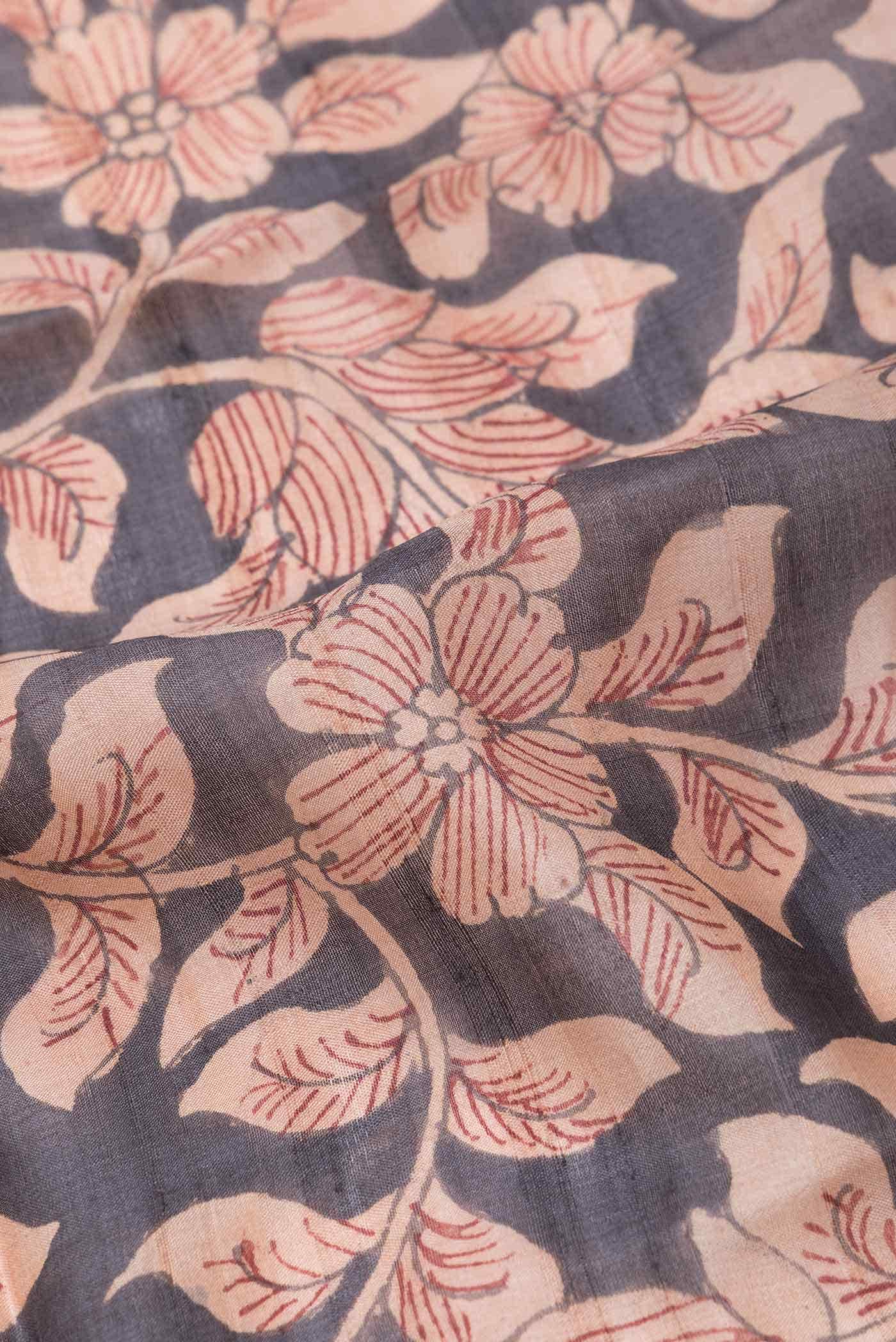 Coffee Brown Dual Tone Tussar Silk Saree