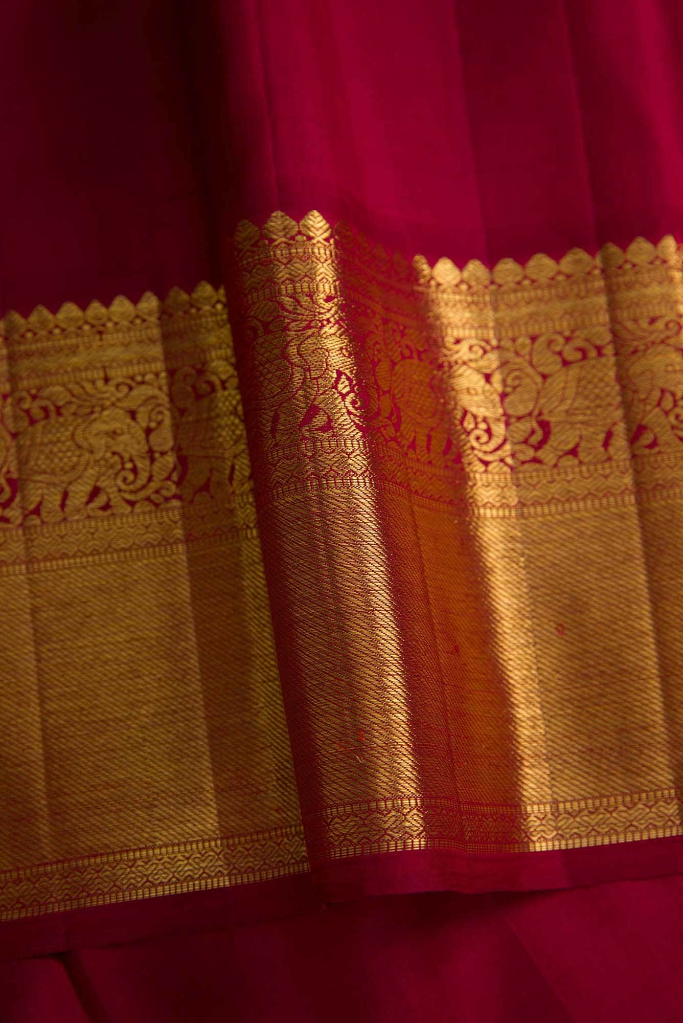 Maroon Kanchipuram Silk Saree