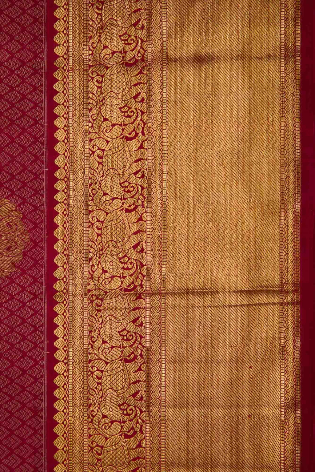 Maroon Kanchipuram Silk Saree
