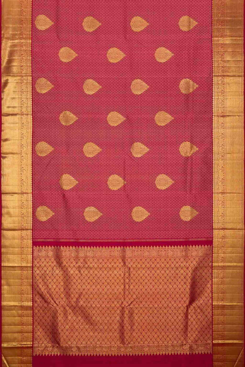 Maroon Kanchipuram Silk Saree
