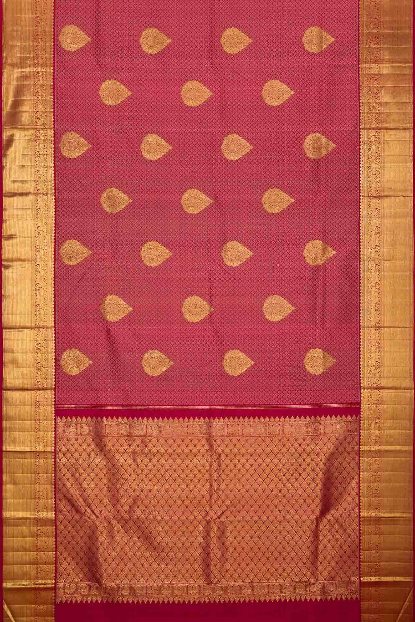 Maroon Kanchipuram Silk Saree