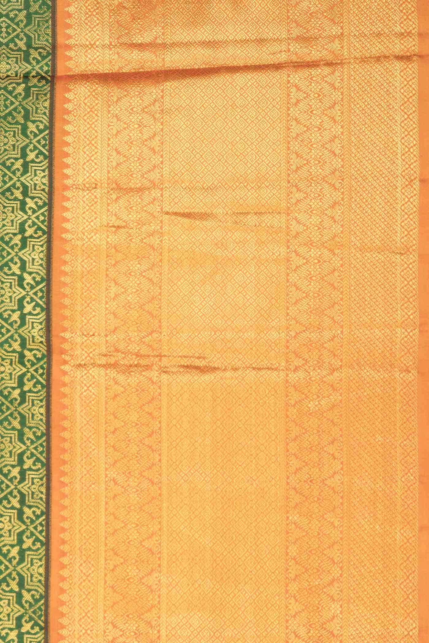 Green Dual Tone Kanchipuram Silk Saree
