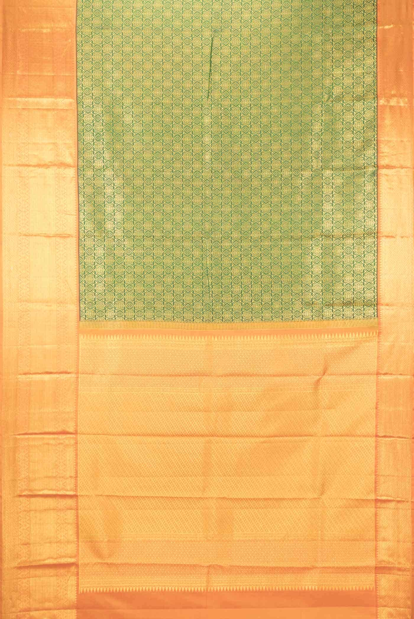 Green Dual Tone Kanchipuram Silk Saree