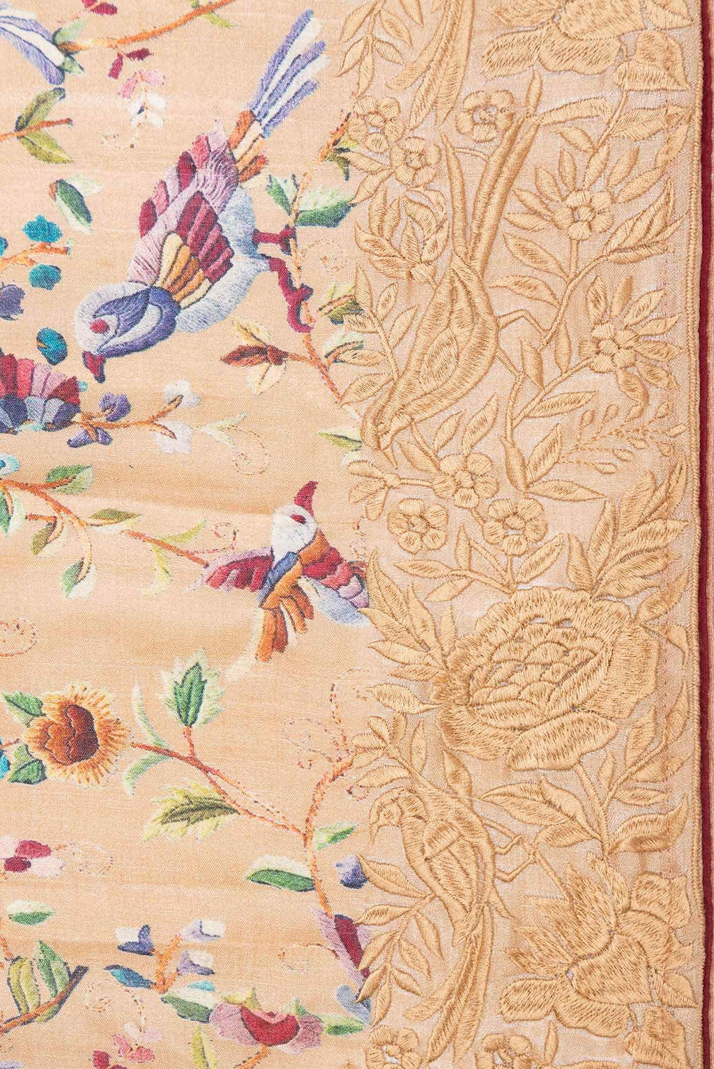 Rose Gold Dual Tone Tussar Silk Saree