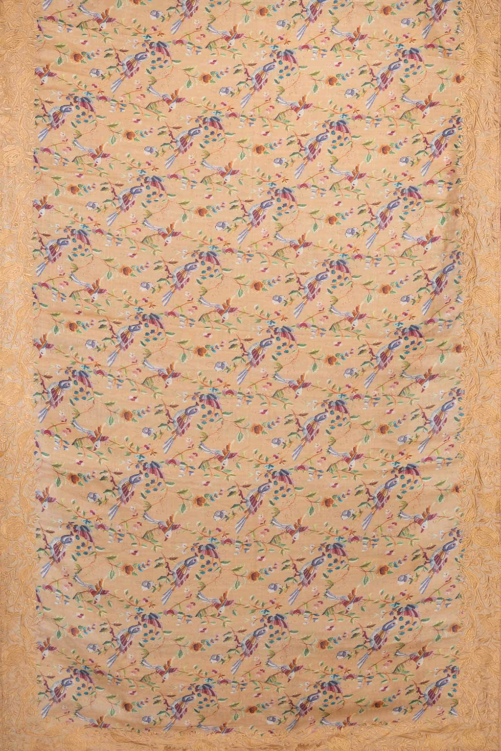 Rose Gold Dual Tone Tussar Silk Saree