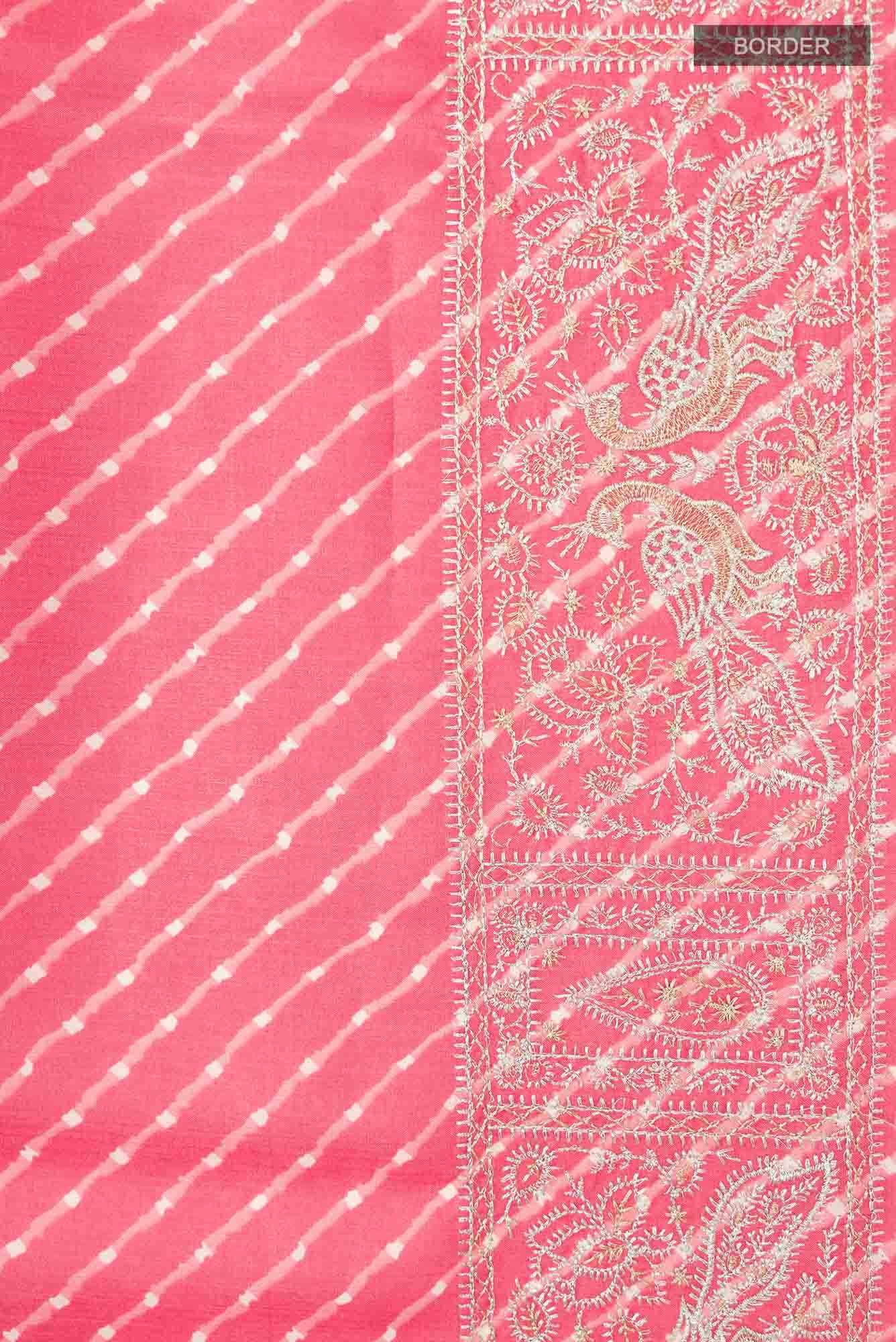 Red Bhagalpuri Tussar Silk Saree