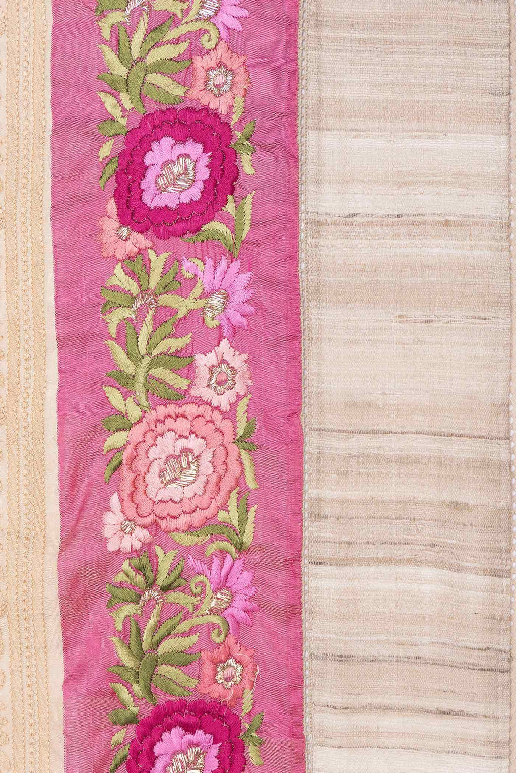 Gold Dual Tone Chanderi Silk Saree