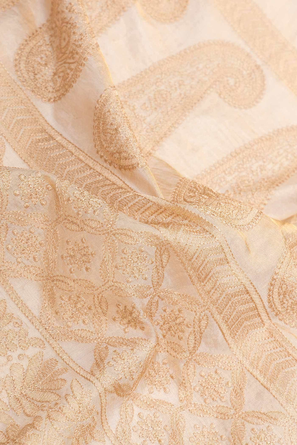 Gold Dual Tone Chanderi Silk Saree