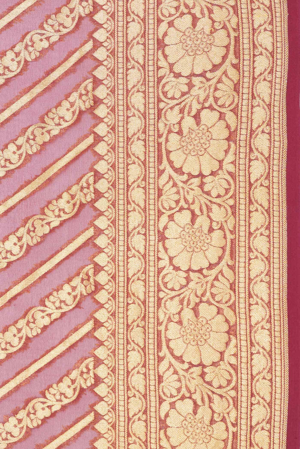 Maroon Dual Tone Mysore Georgette Saree