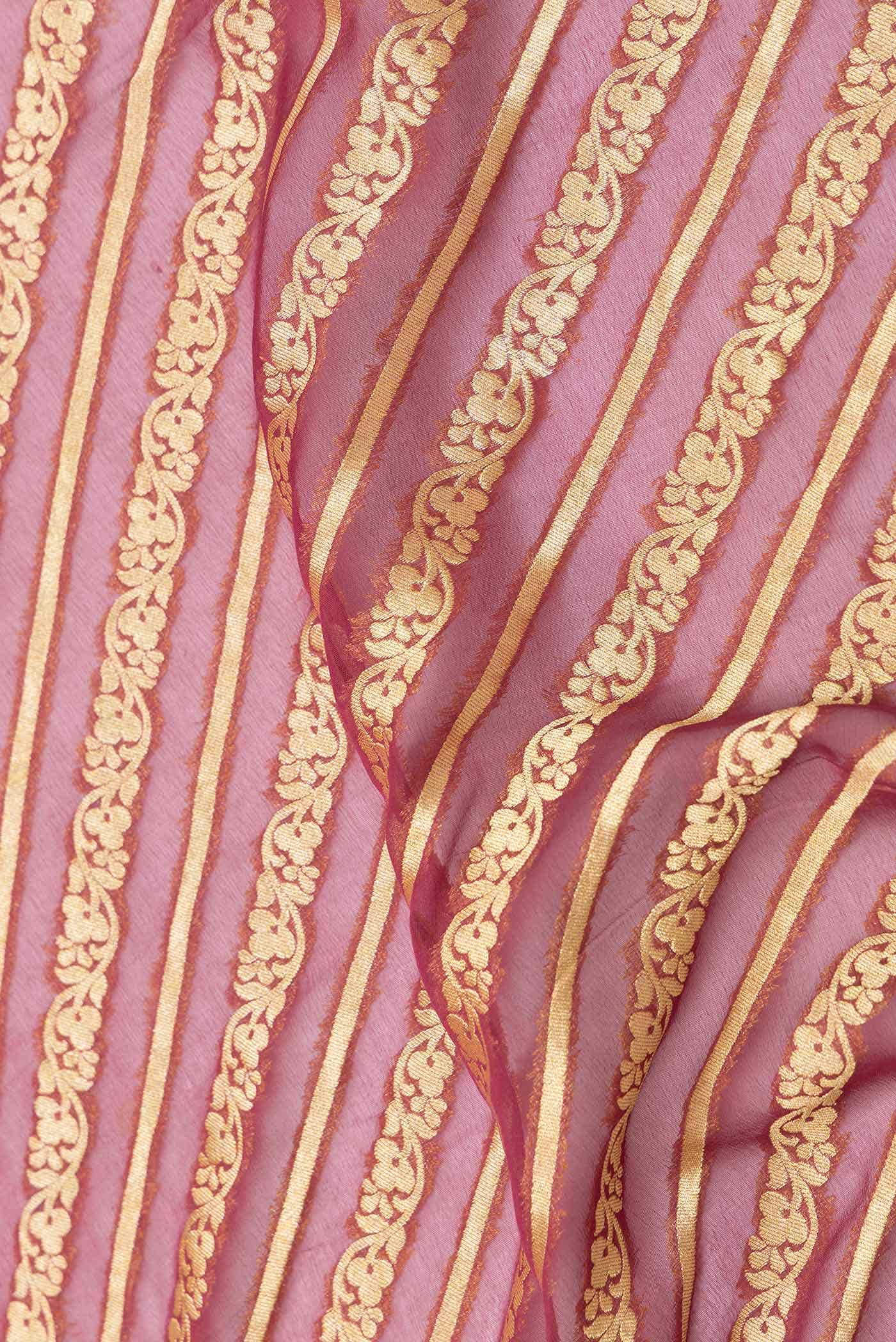 Maroon Dual Tone Mysore Georgette Saree