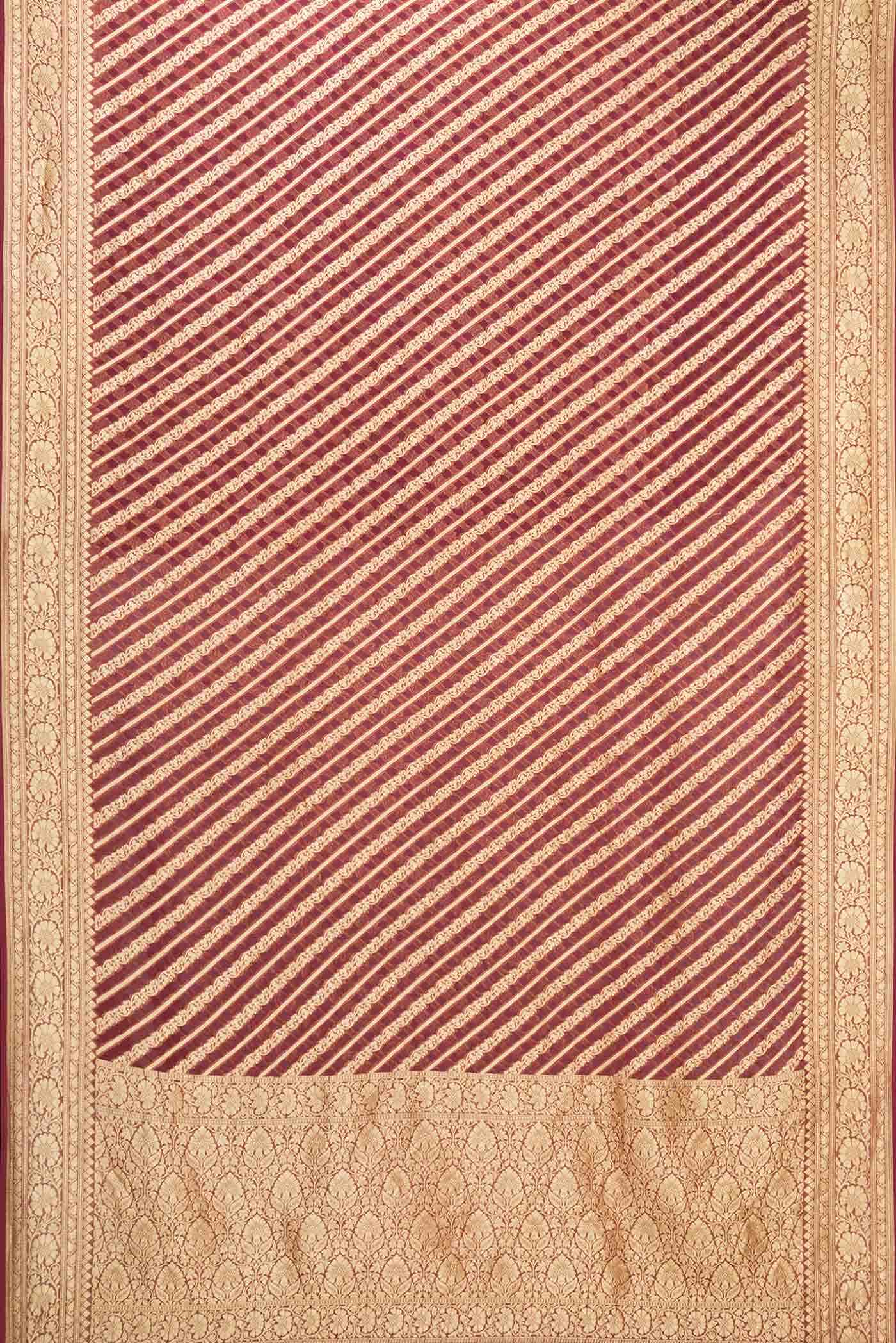 Maroon Dual Tone Mysore Georgette Saree