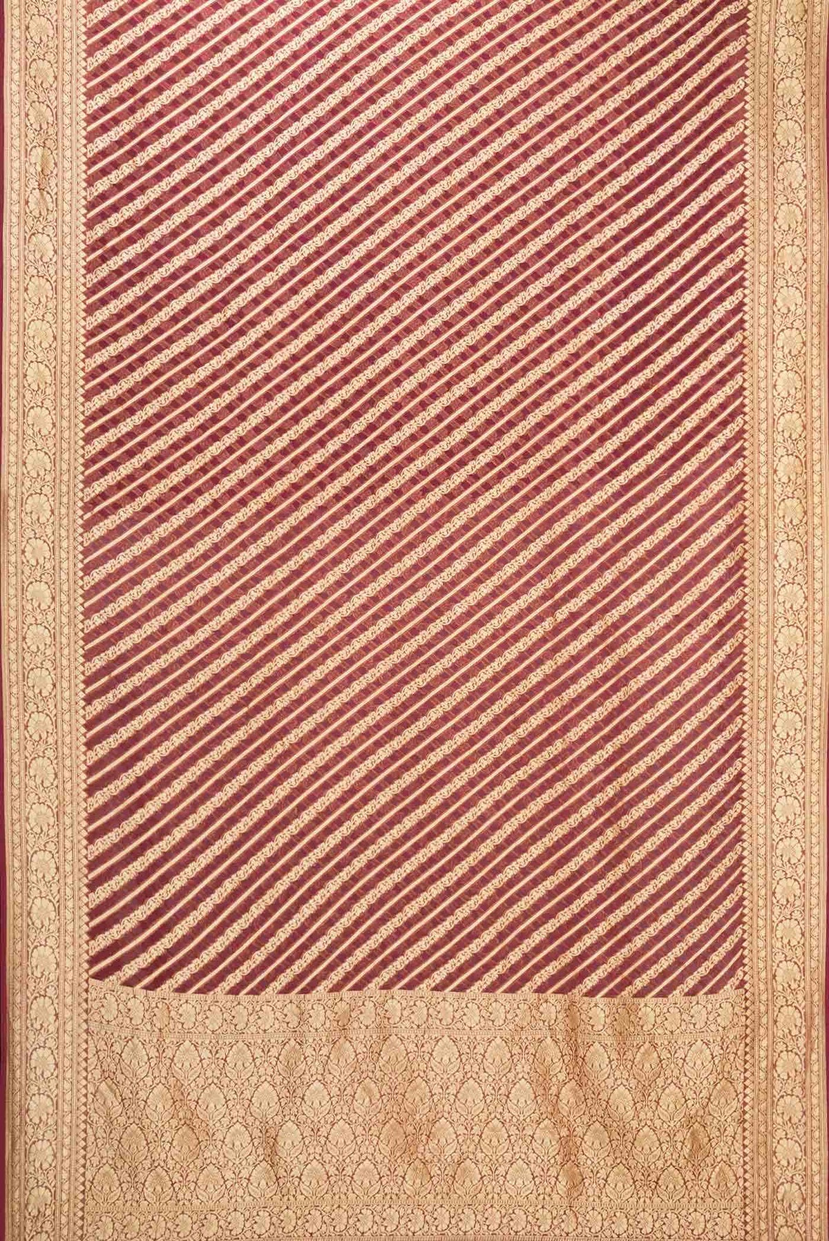 Maroon Dual Tone Mysore Georgette Saree
