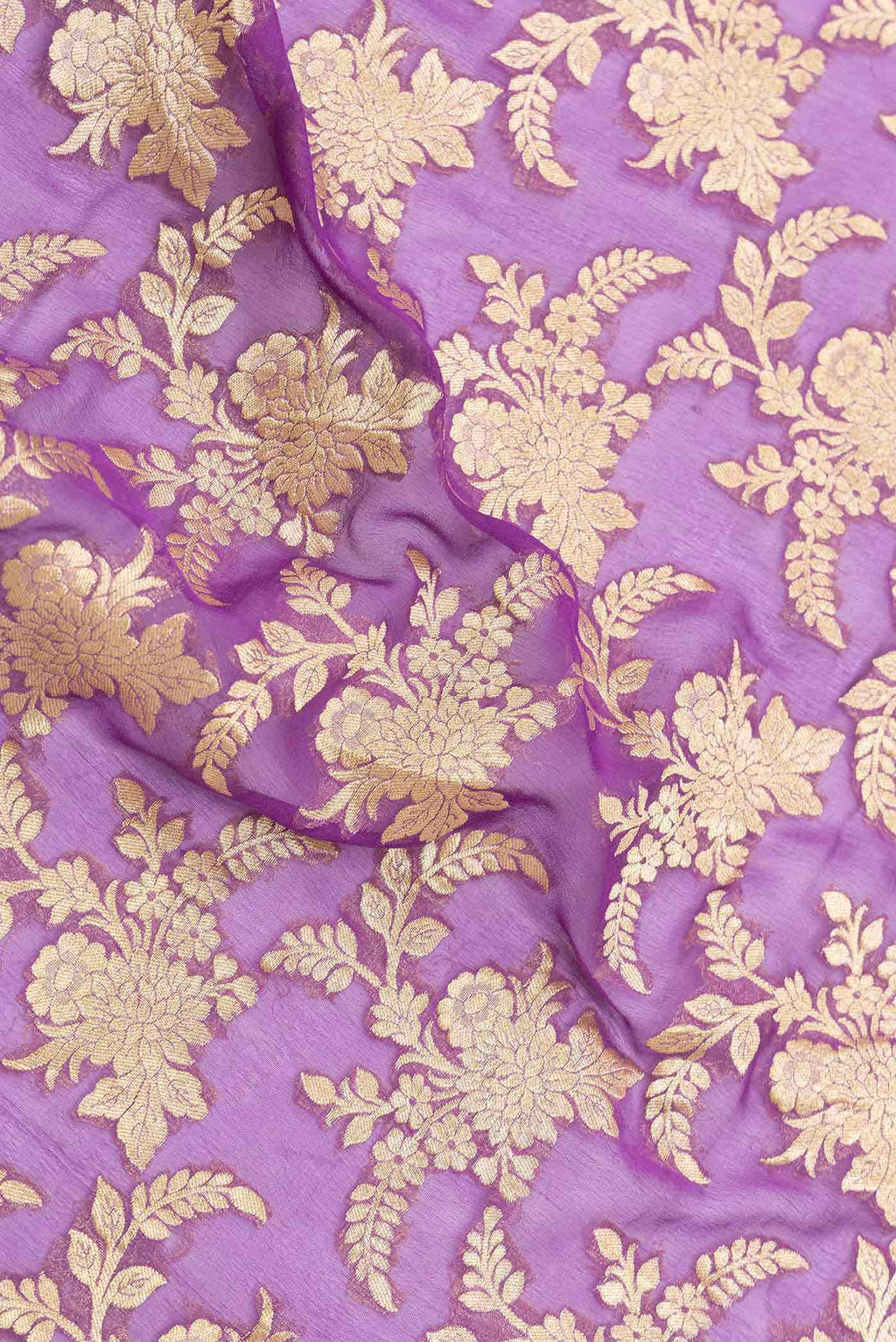 Purple Dual Tone Mysore Georgette Saree