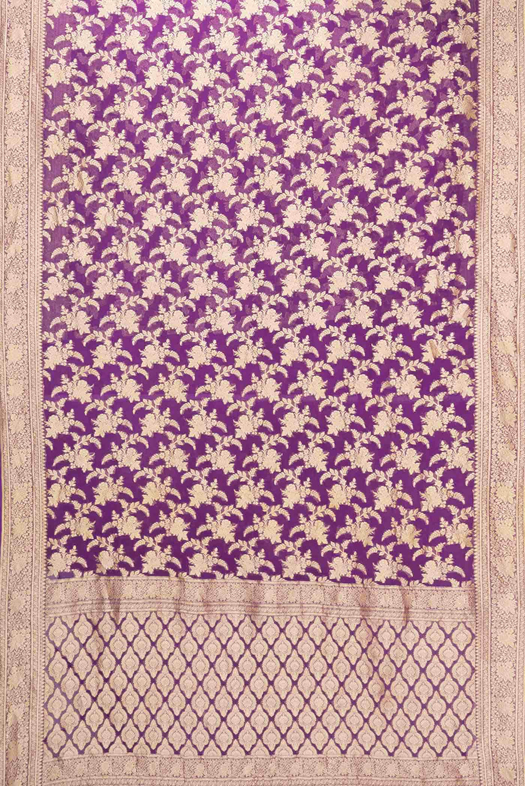 Purple Dual Tone Mysore Georgette Saree