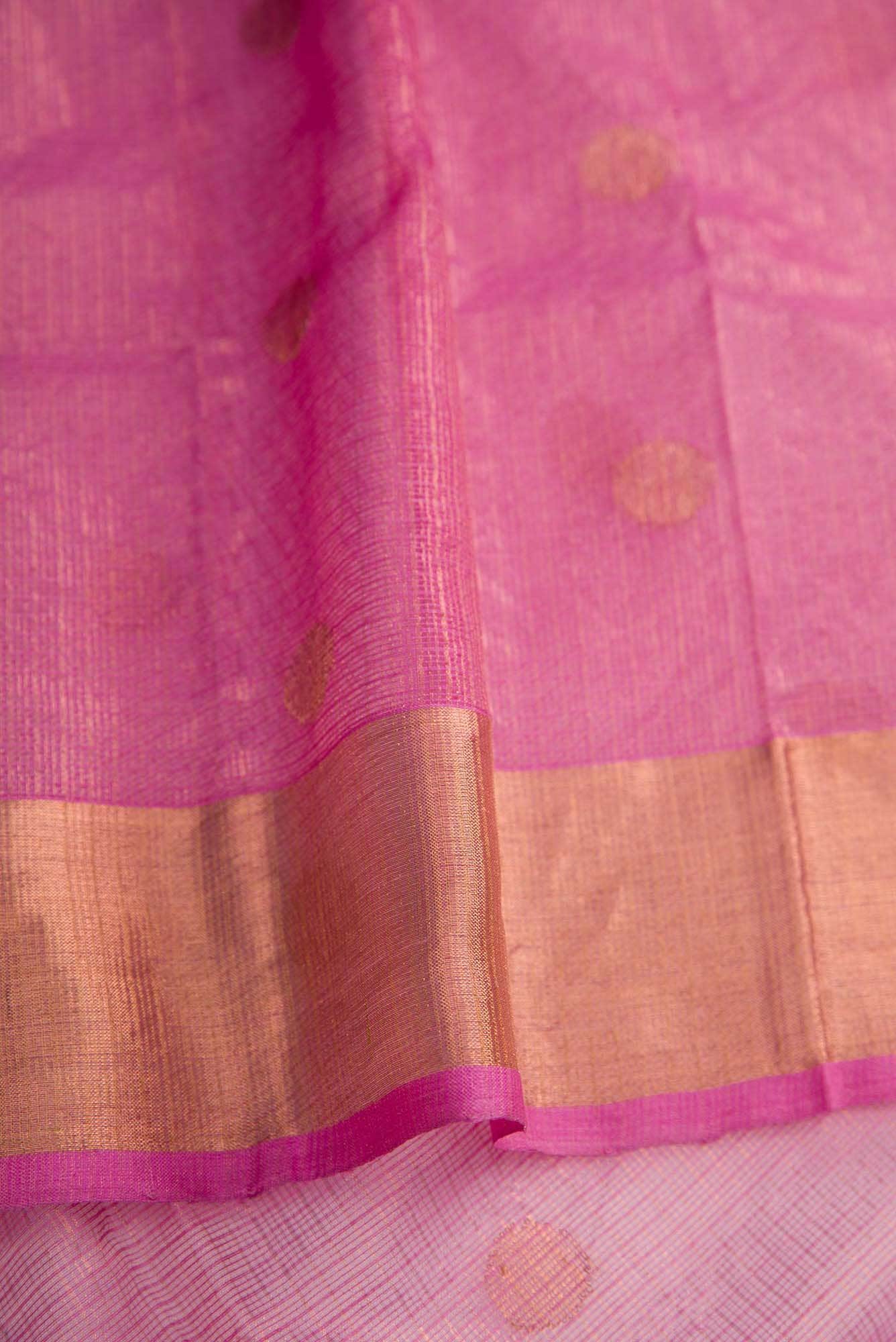 Pure Silk Pure Zari Blue Grey Dual Tone Kota Saree