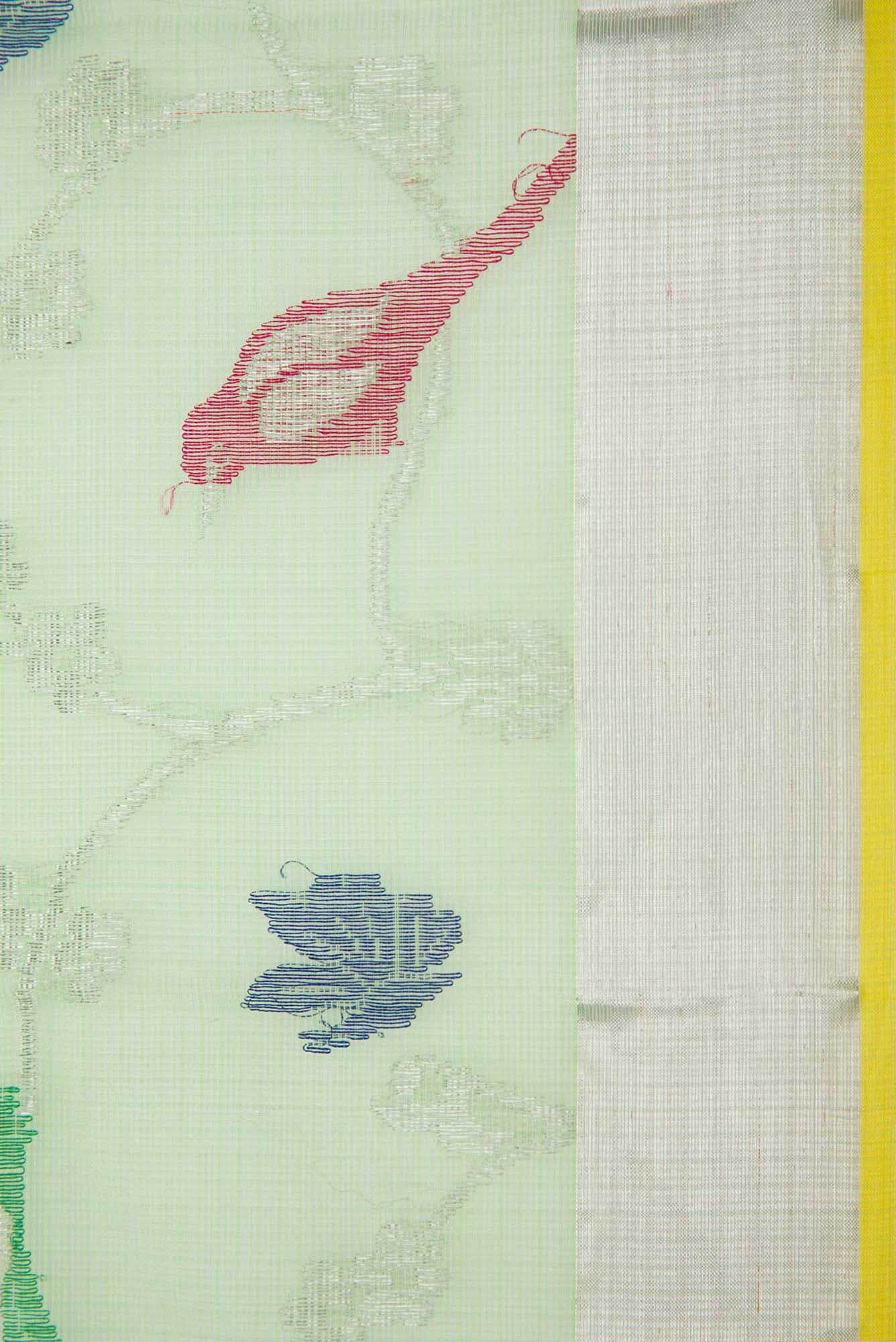 Pista Green Kota Silk Saree