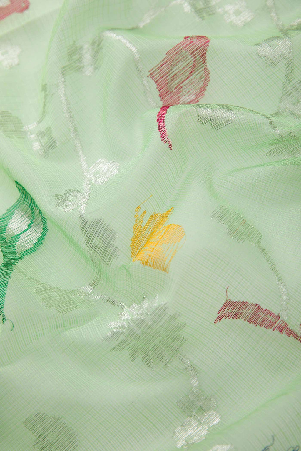 Pista Green Kota Silk Saree