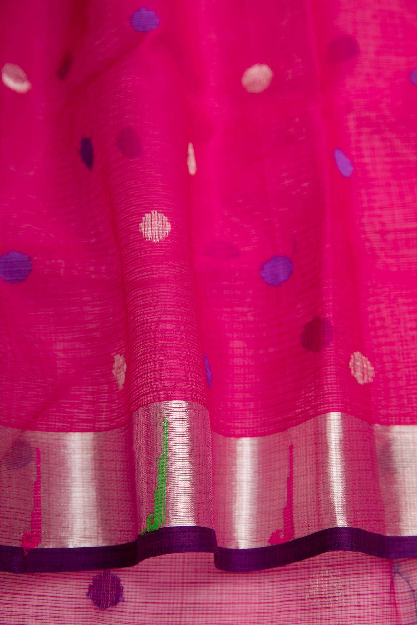 Pink Dual Tone Kota Silk Saree