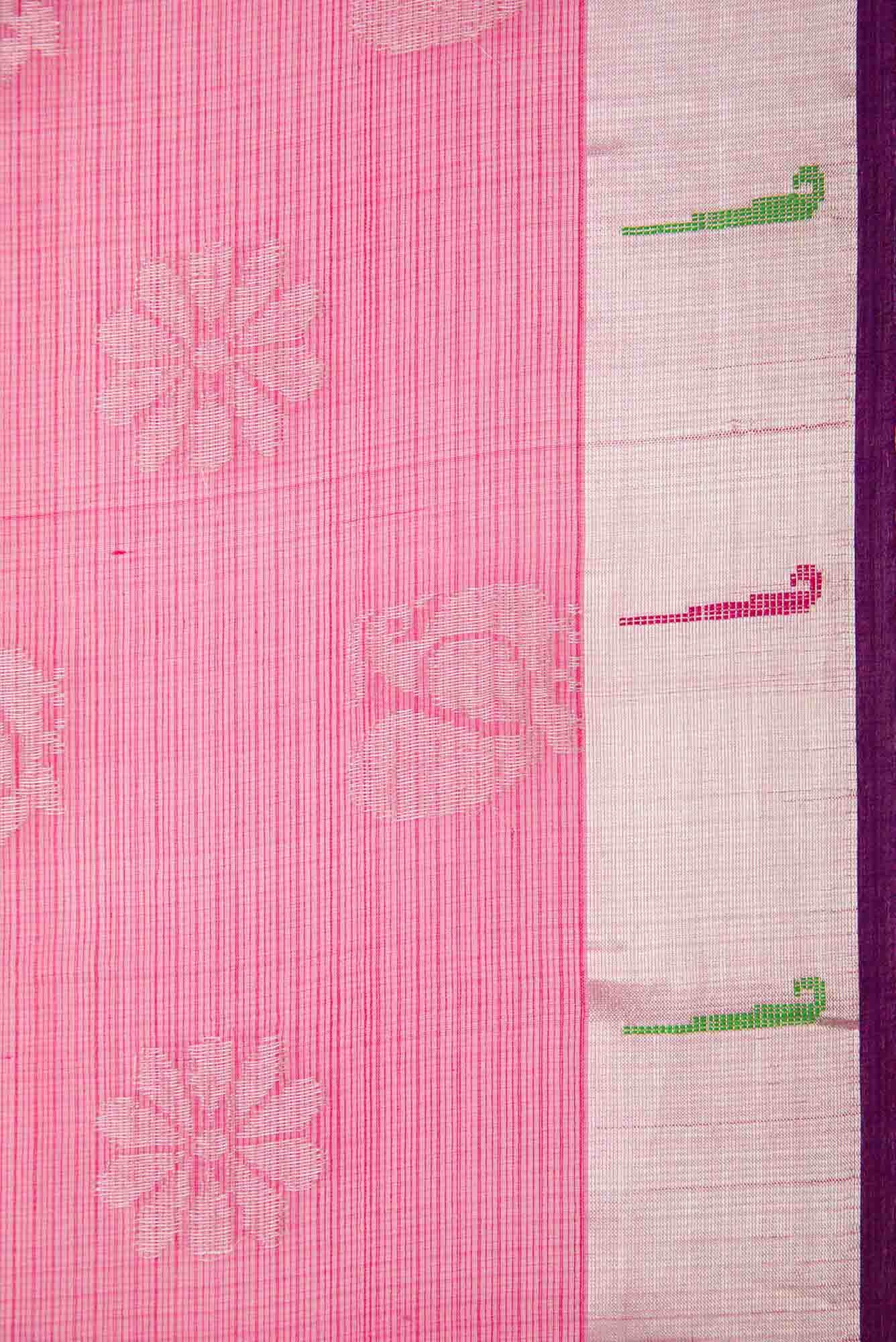 Pink Dual Tone Kota Silk Saree