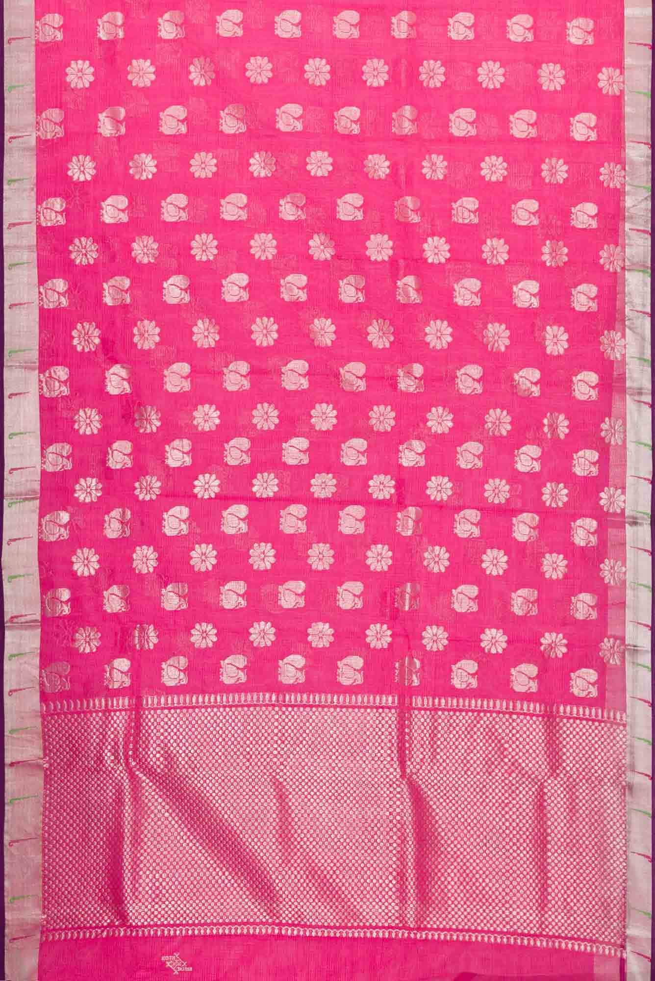 Pink Dual Tone Kota Silk Saree