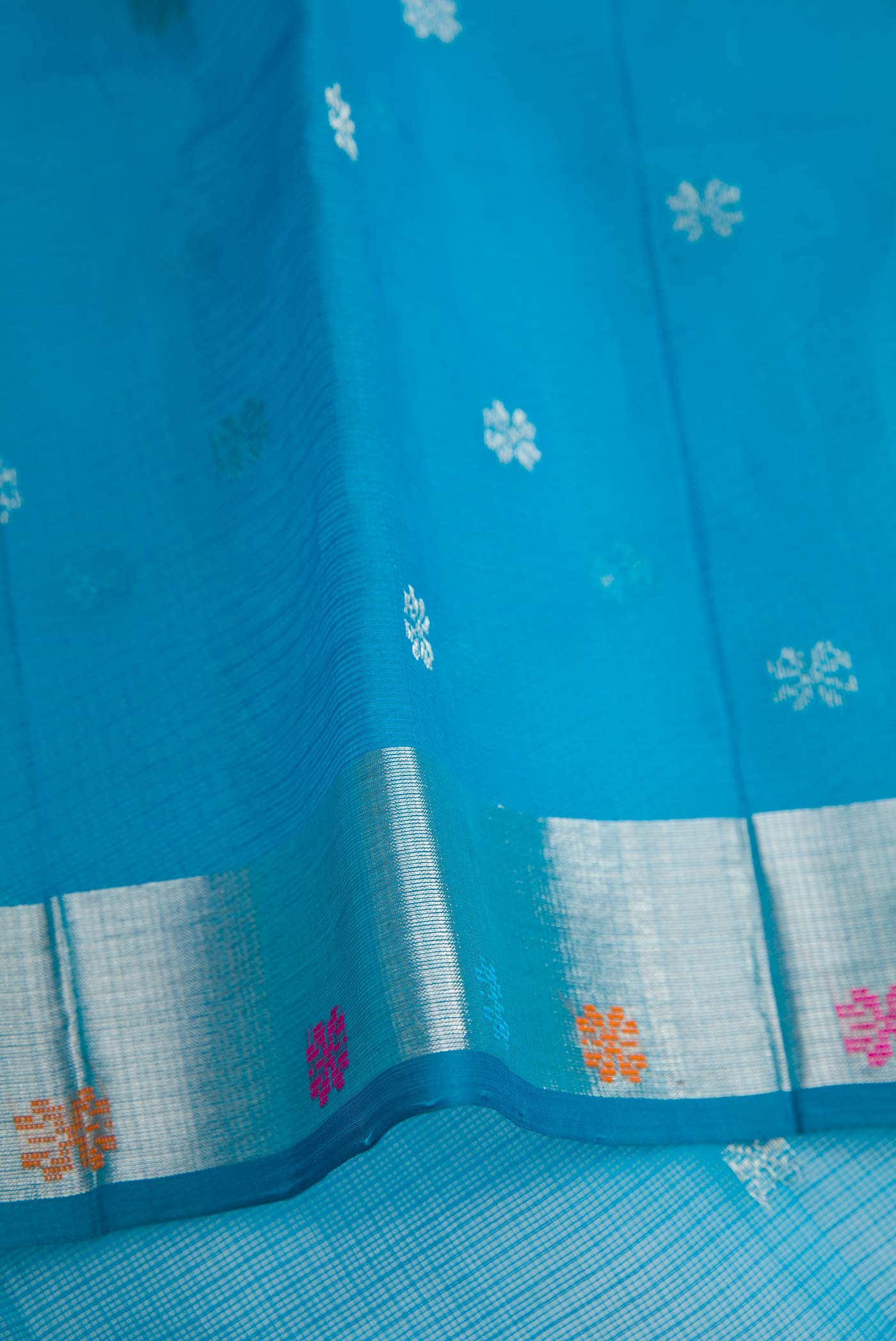 Pure Silk Pure Zari Green Dual Tone Kota Saree