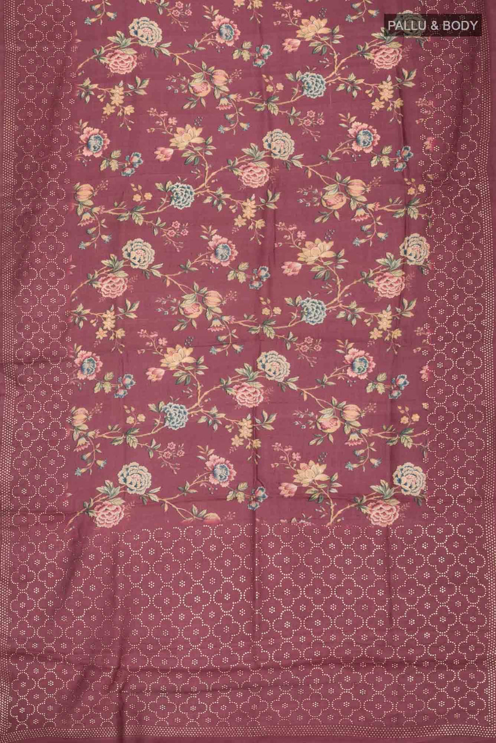 Mauve Bhagalpuri Tussar Silk Saree