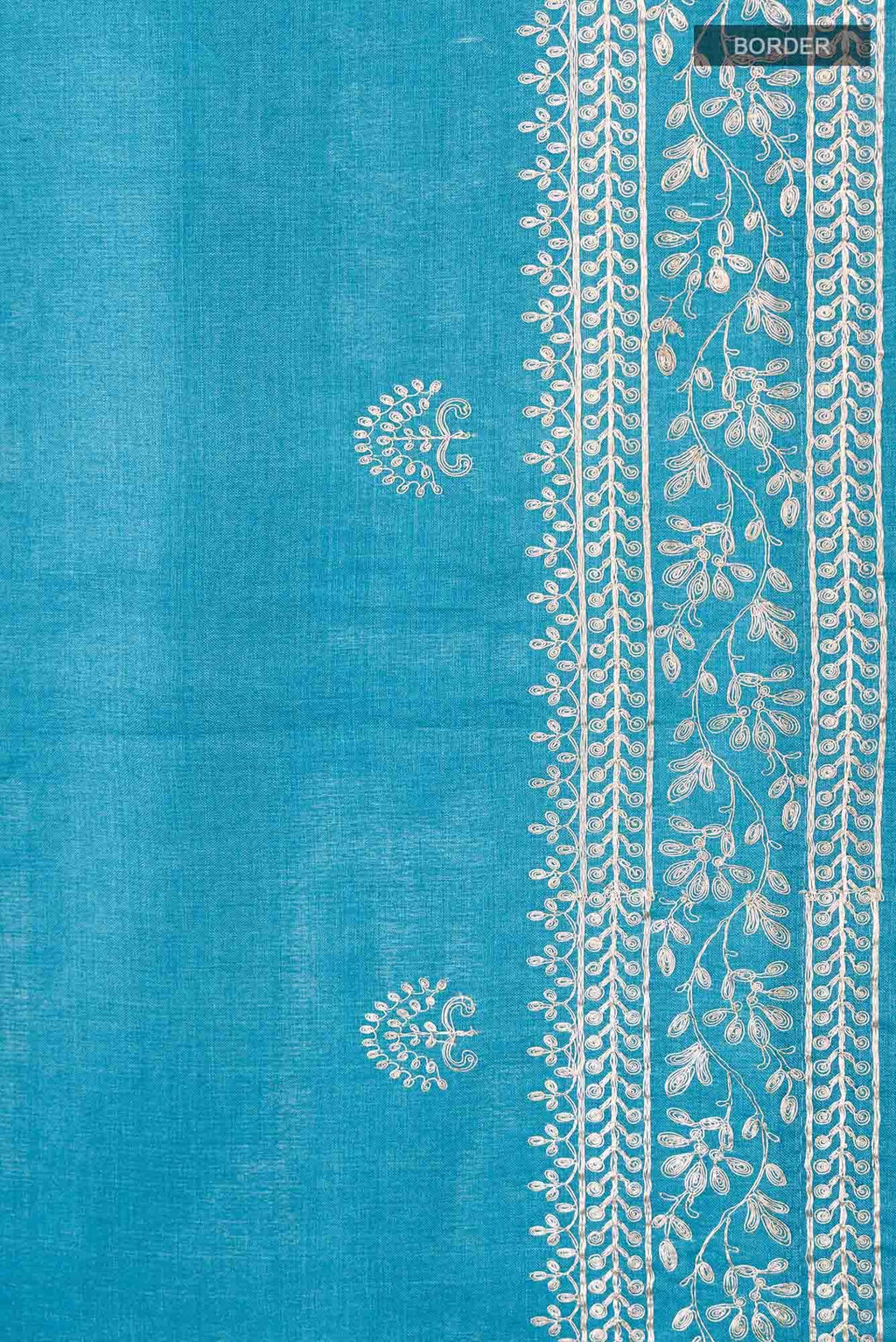 Blue Bhagalpuri Tussar Silk Saree