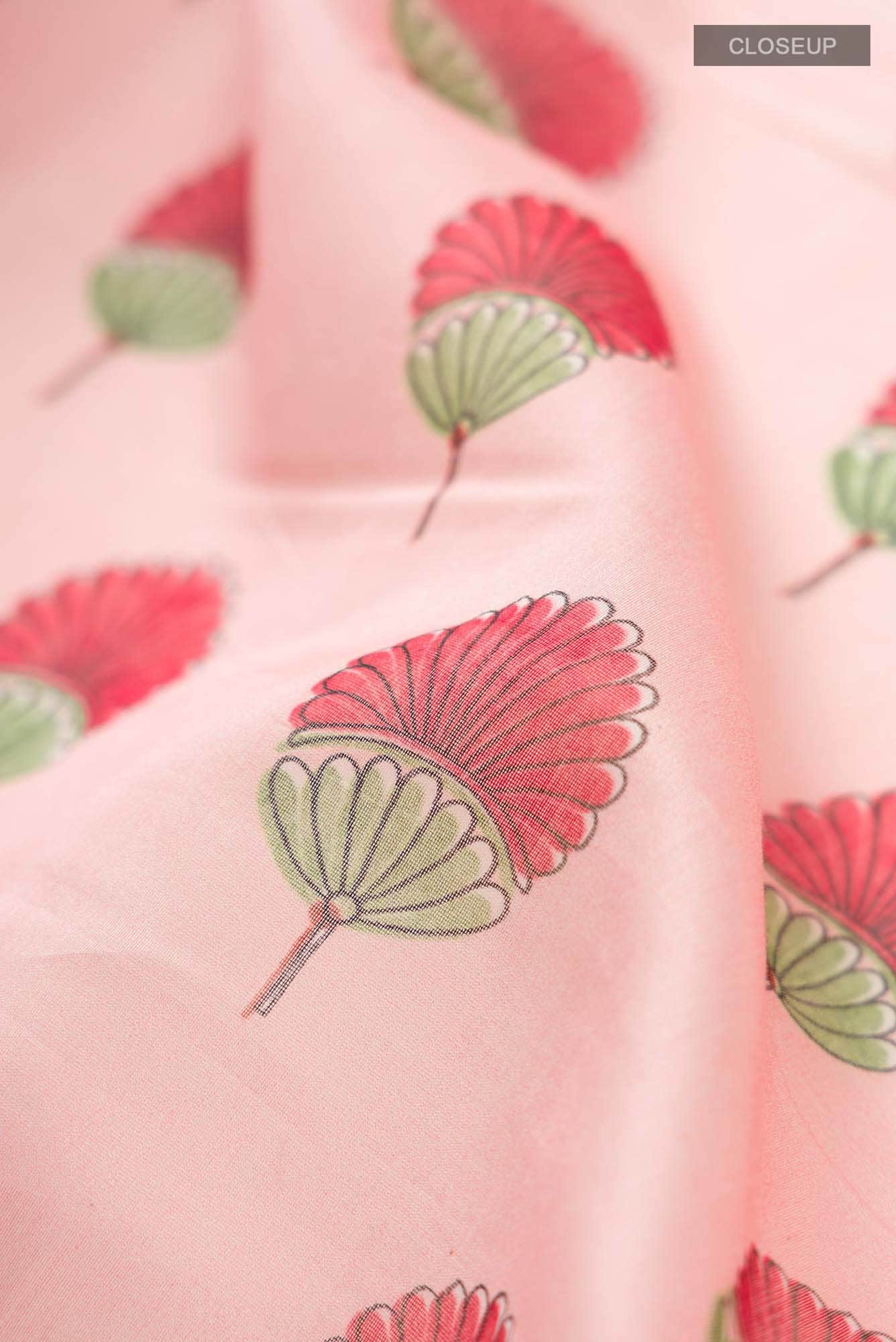 Peach Silk Cotton Saree