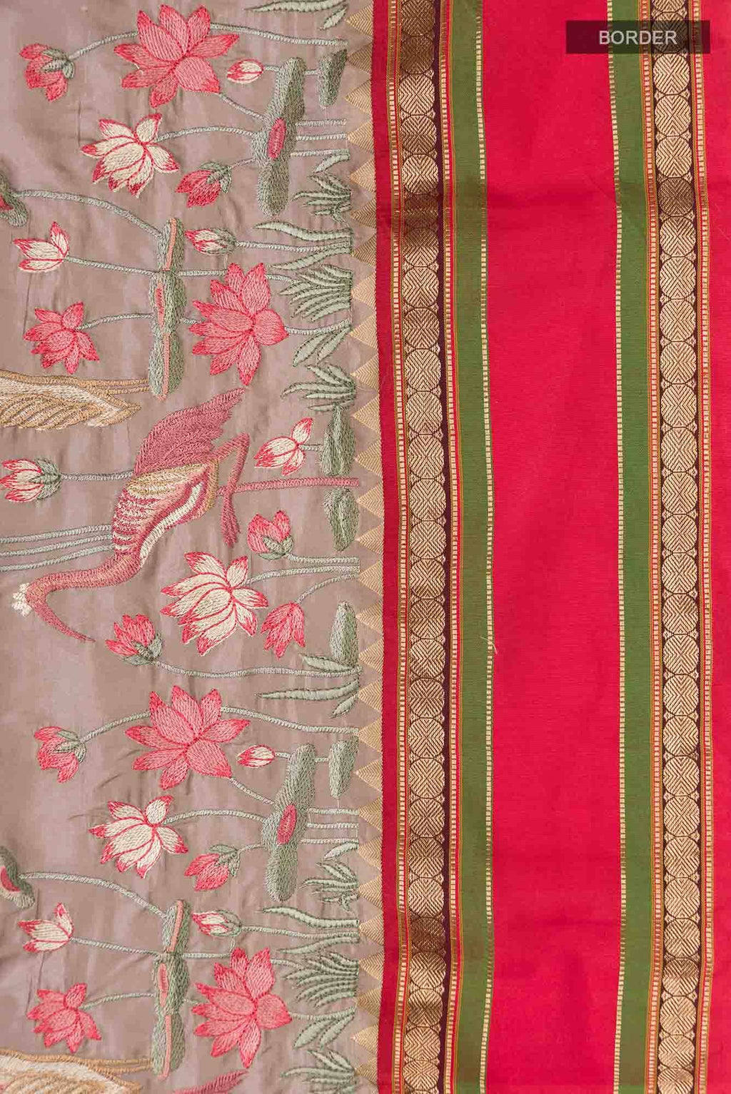Grey Bangalore Silk Saree