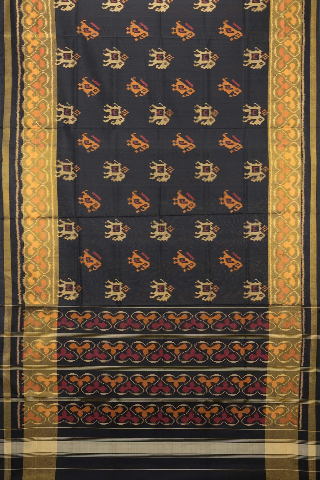 Black Rajkot Patola Silk Saree