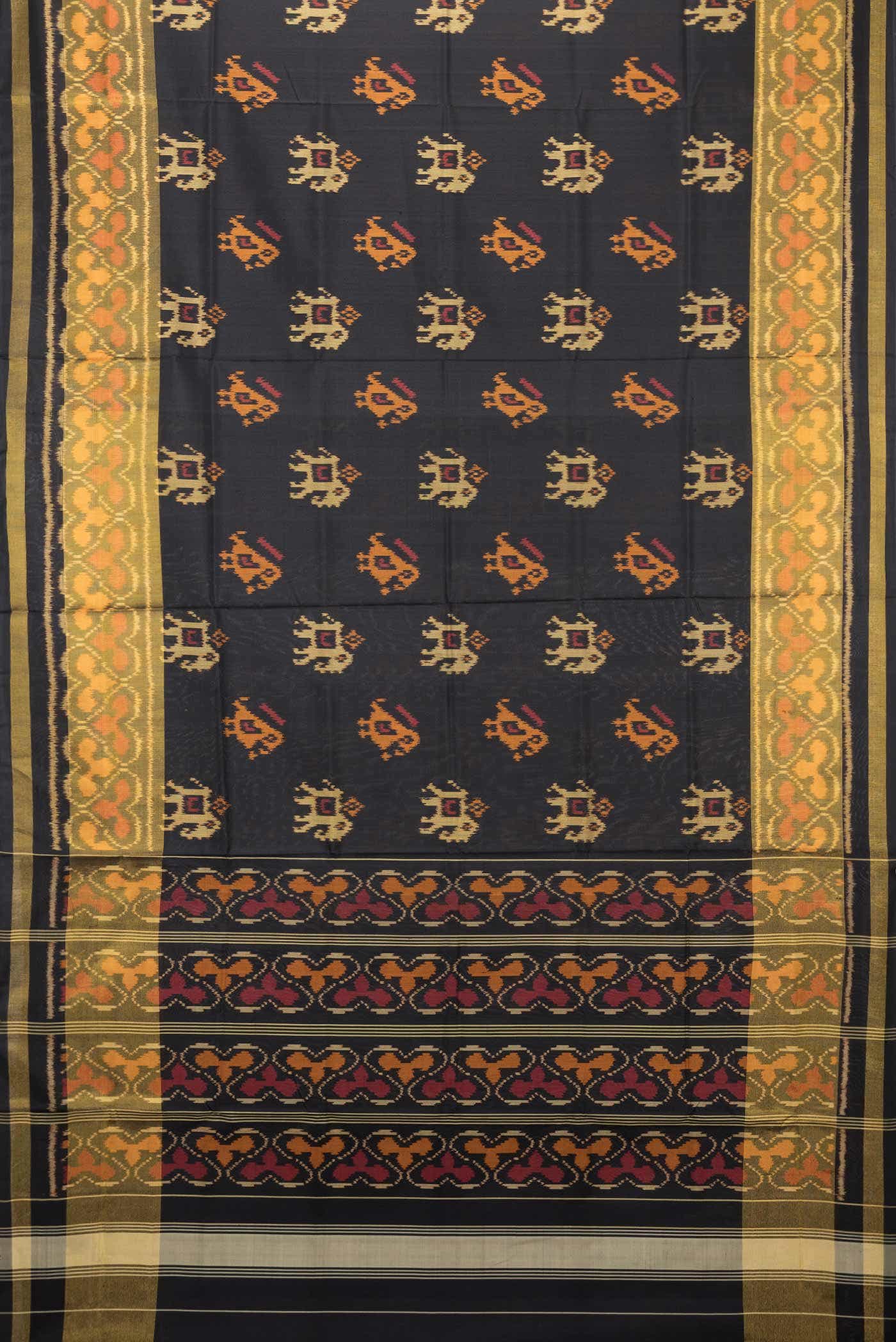 Black Rajkot Patola Silk Saree