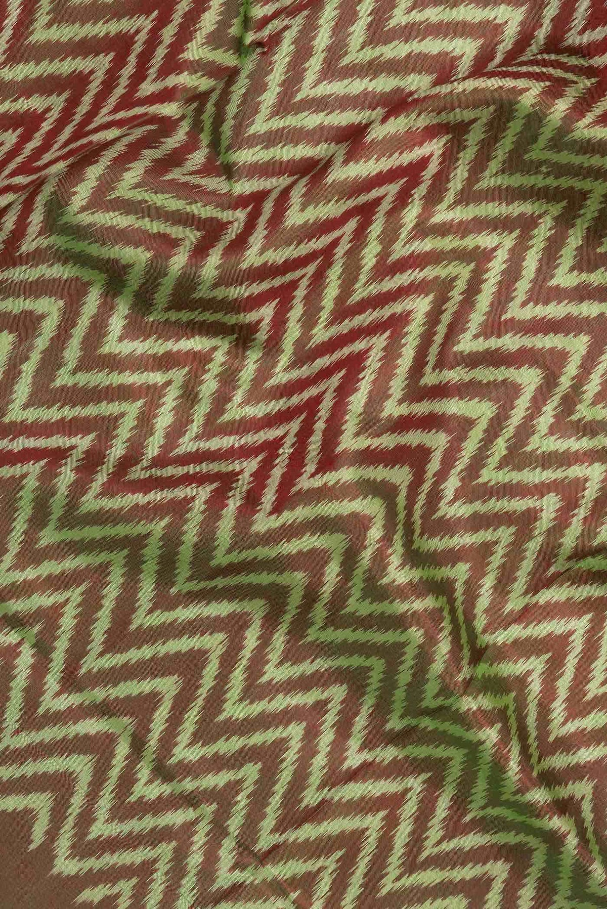 Brown with Green Color Rajkot Patola Silk Saree
