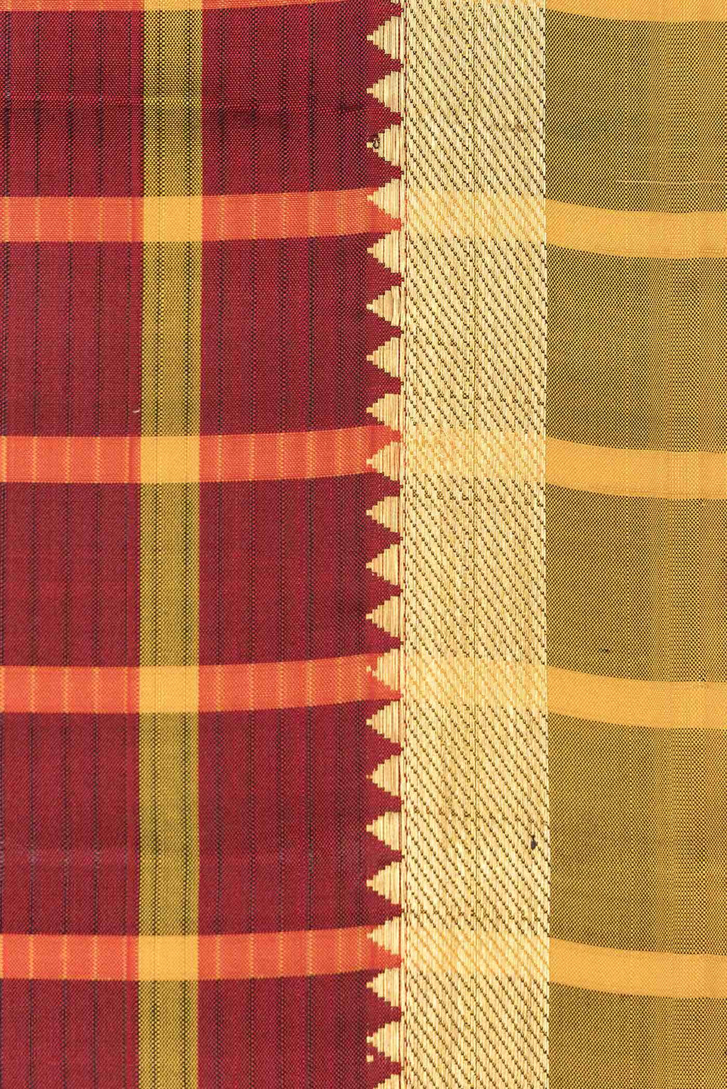 Maroon Dual Tone Kanchipuram Silk Saree