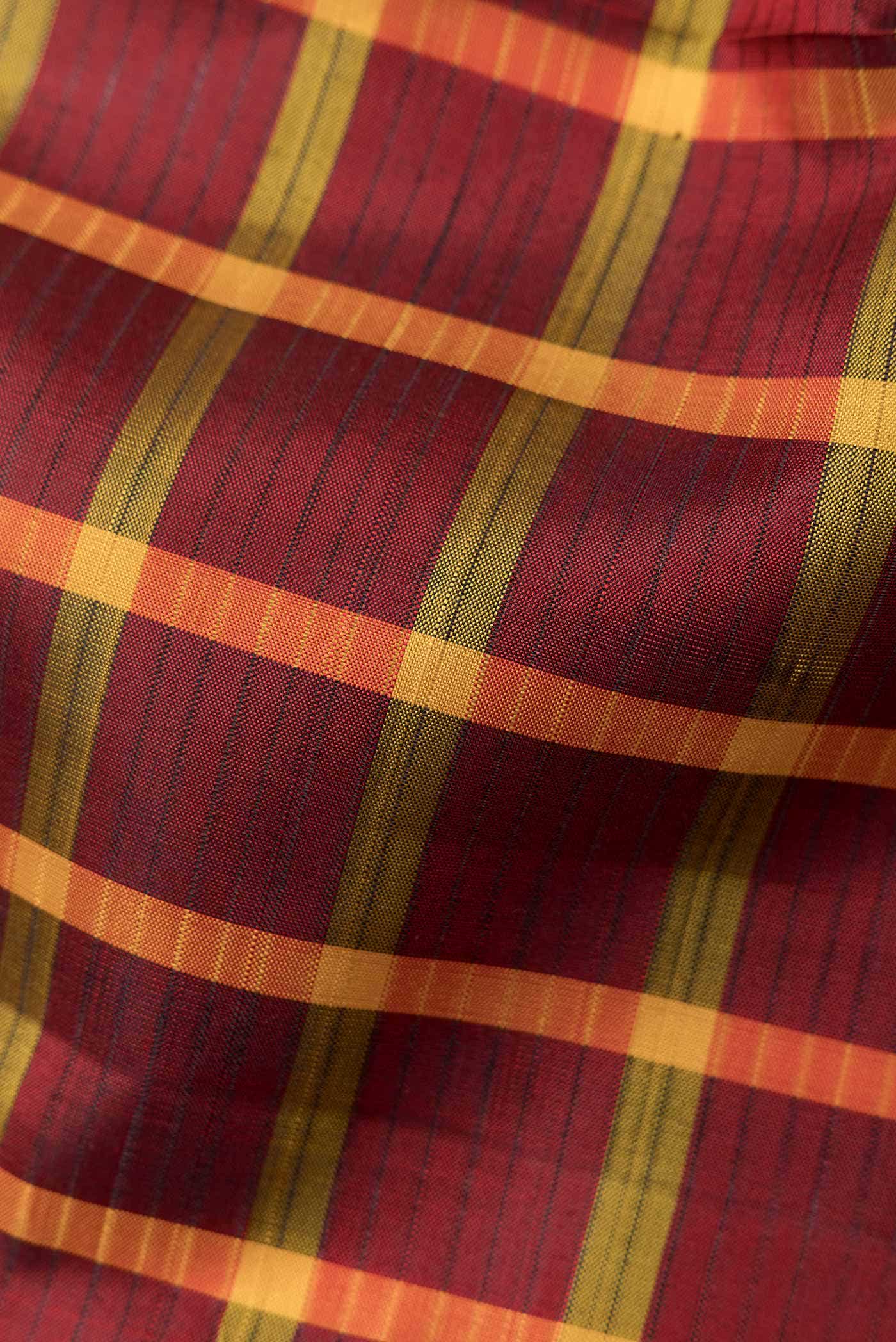 Maroon Dual Tone Kanchipuram Silk Saree