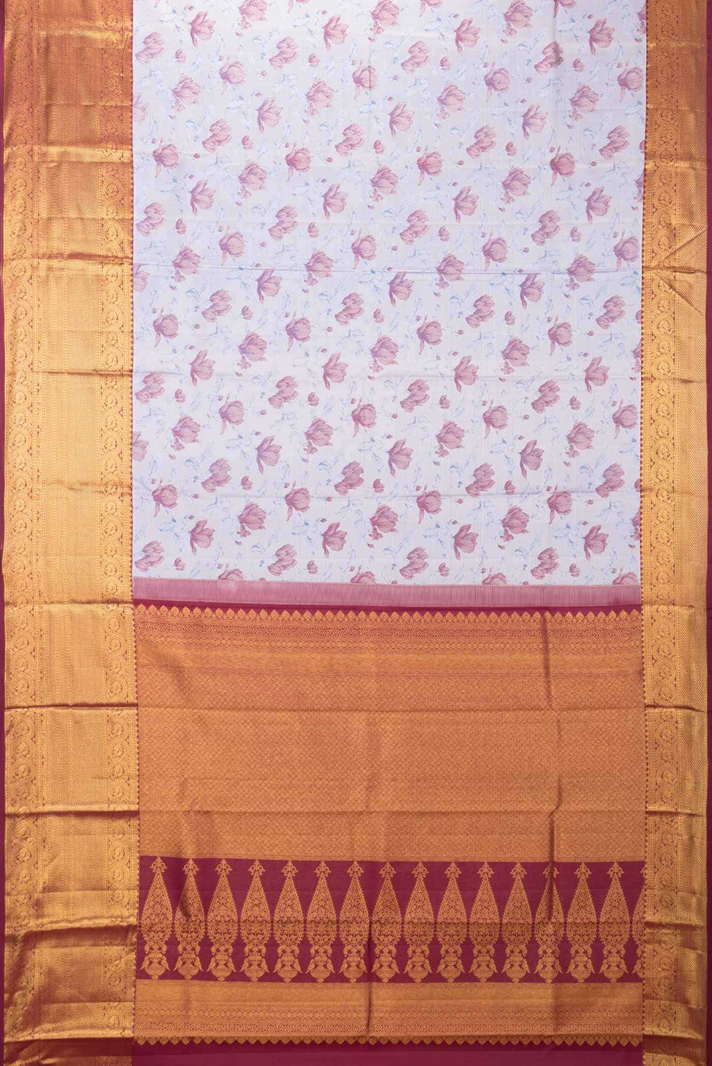 Lavender Kanchipuram Silk Saree