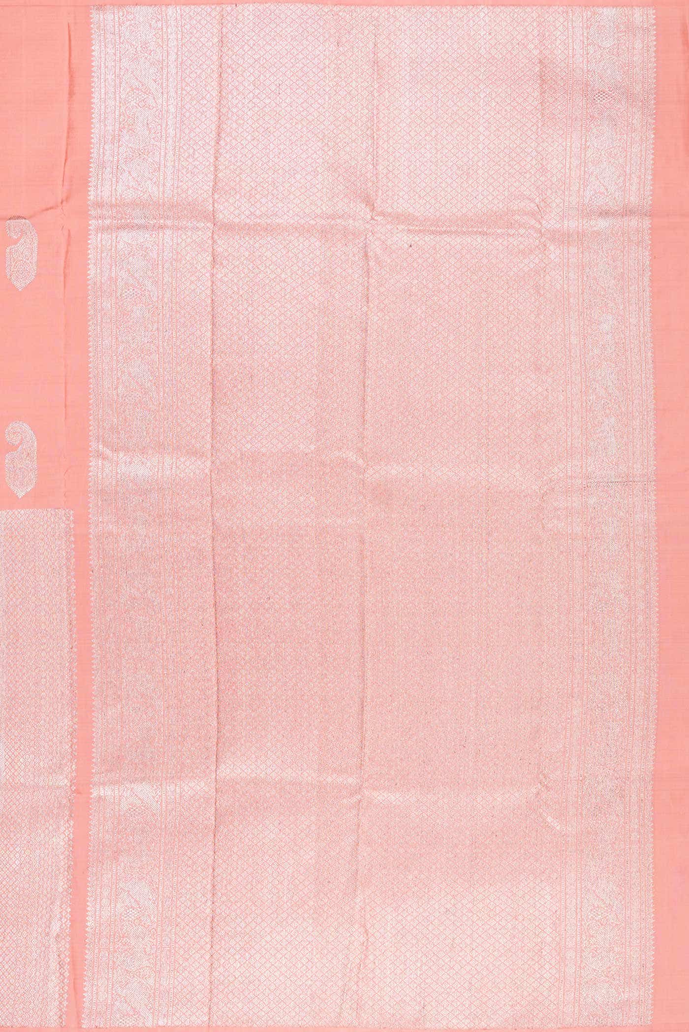 Peach Dual Tone Kanchipuram Silk Saree