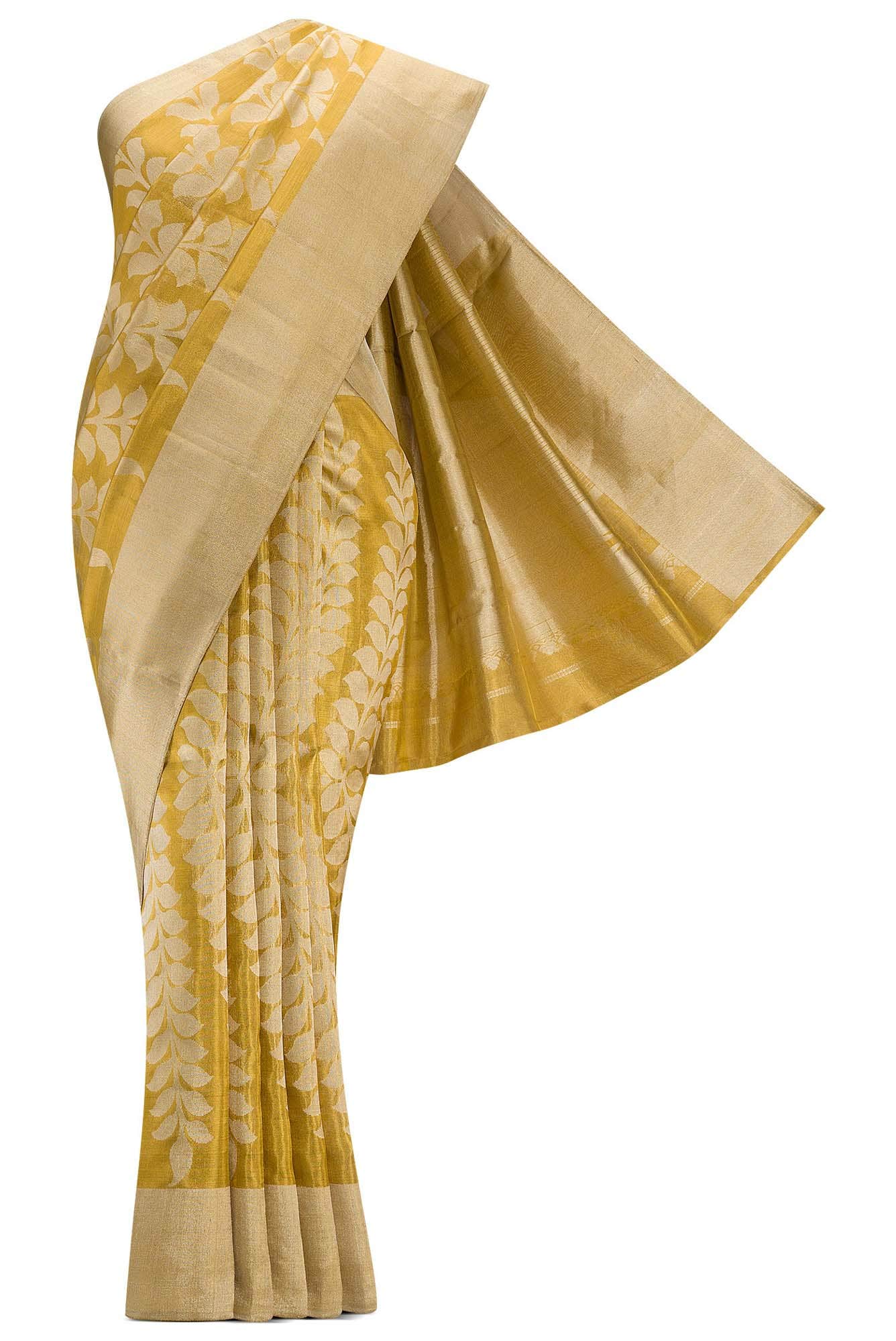Gold Kanchipuram Tissue Silk Saree