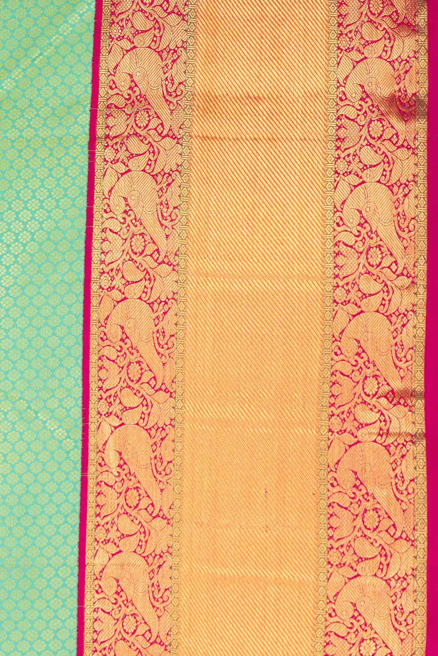 Light Green Dual Tone Kanchipuram Silk Saree