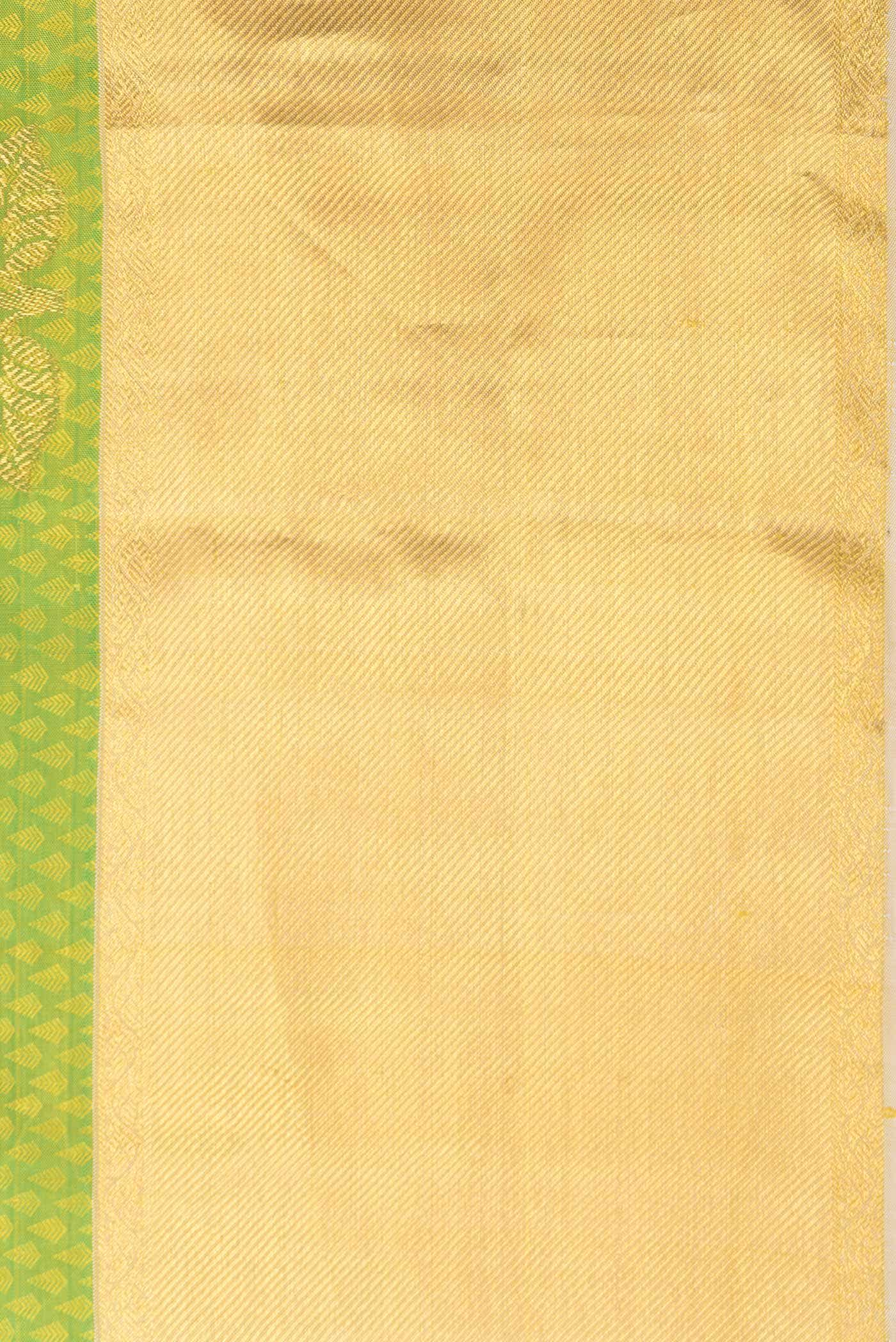 Parrot Green Dual Tone Kanchipuram Silk Saree