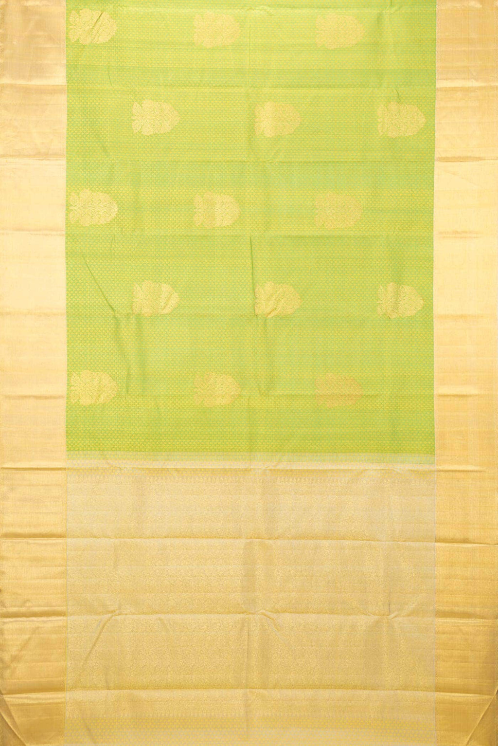 Parrot Green Dual Tone Kanchipuram Silk Saree