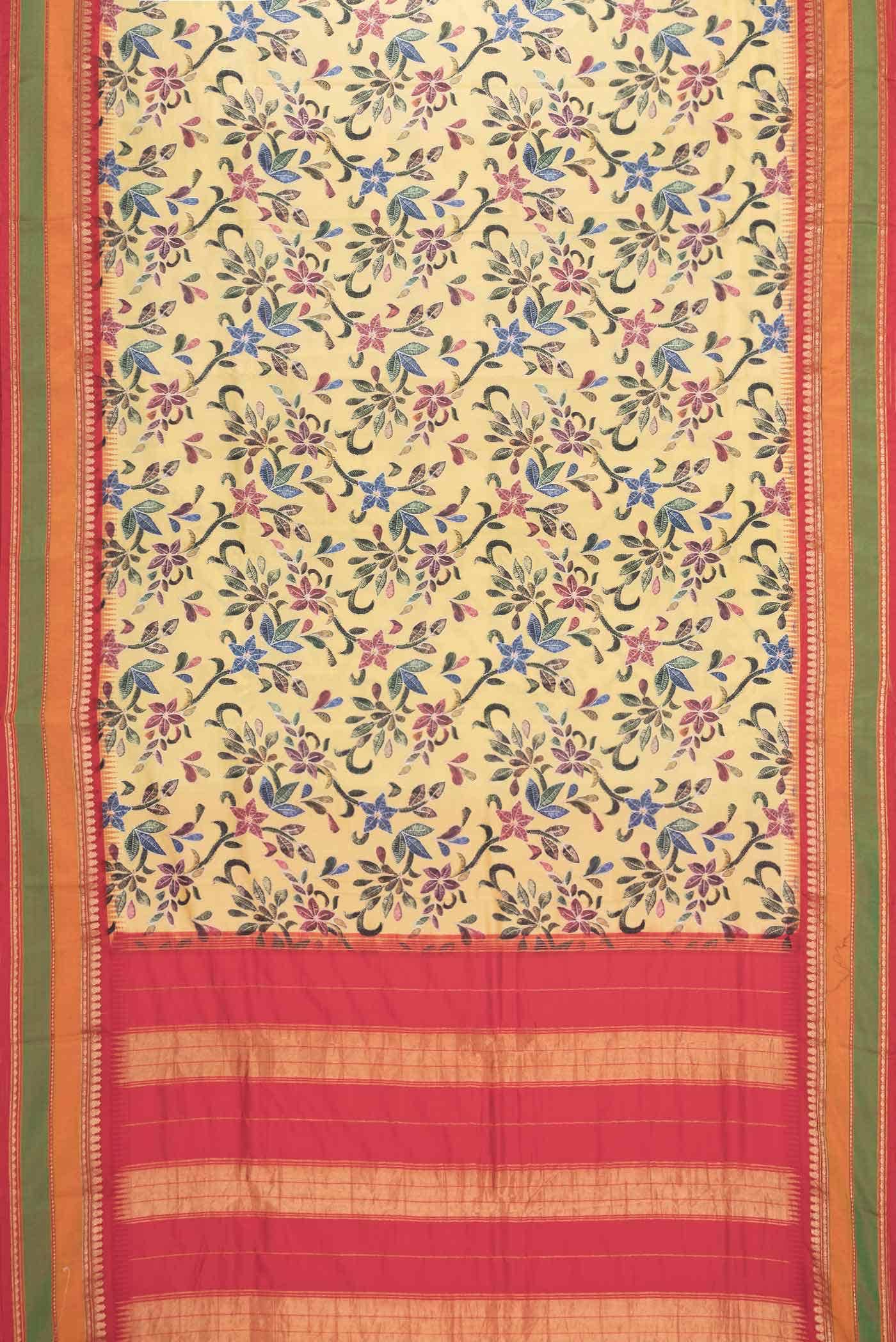 Sandal Kanchipuram Silk Saree